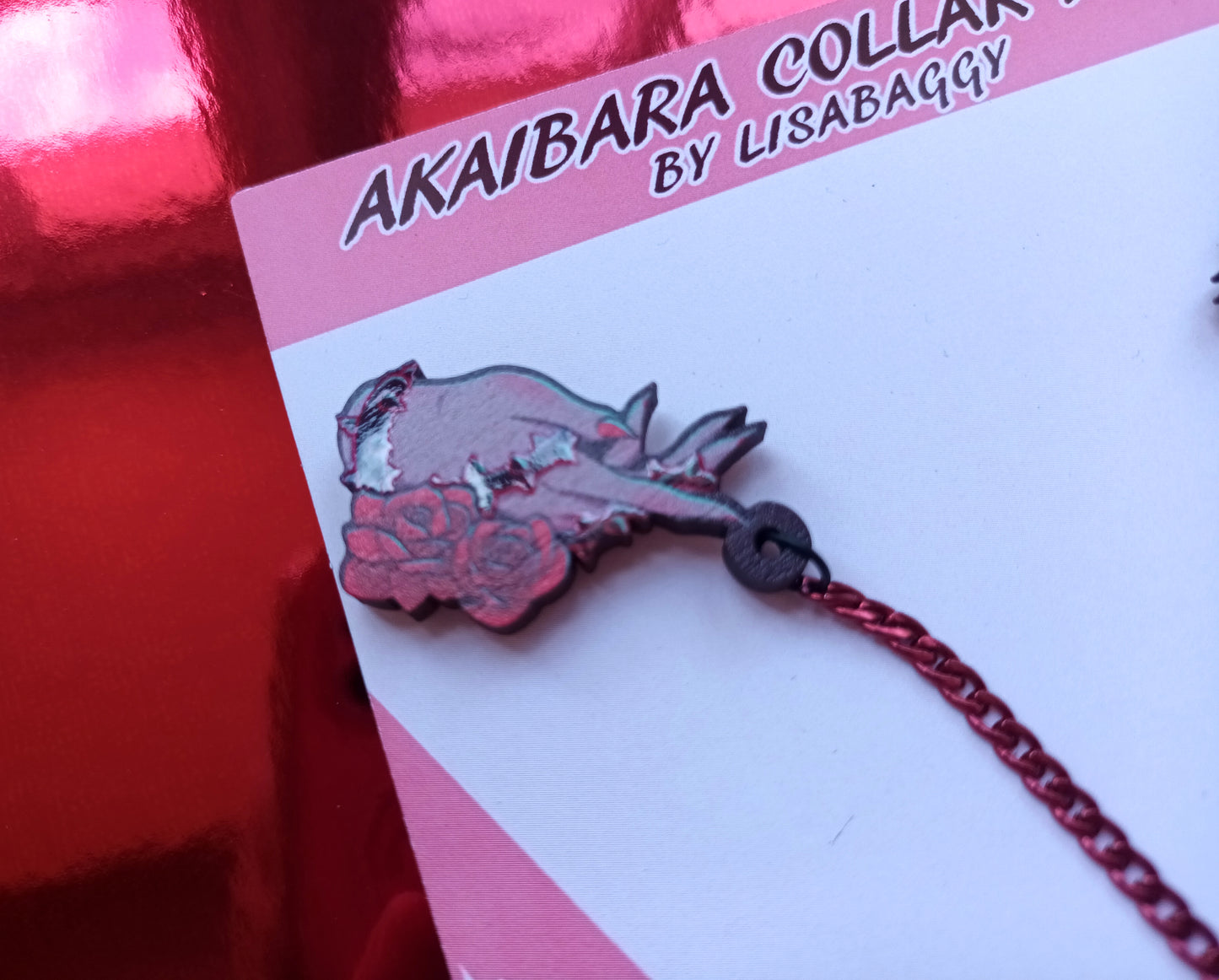 Akaibara Thorn Hand Collar Pins with drop jewel