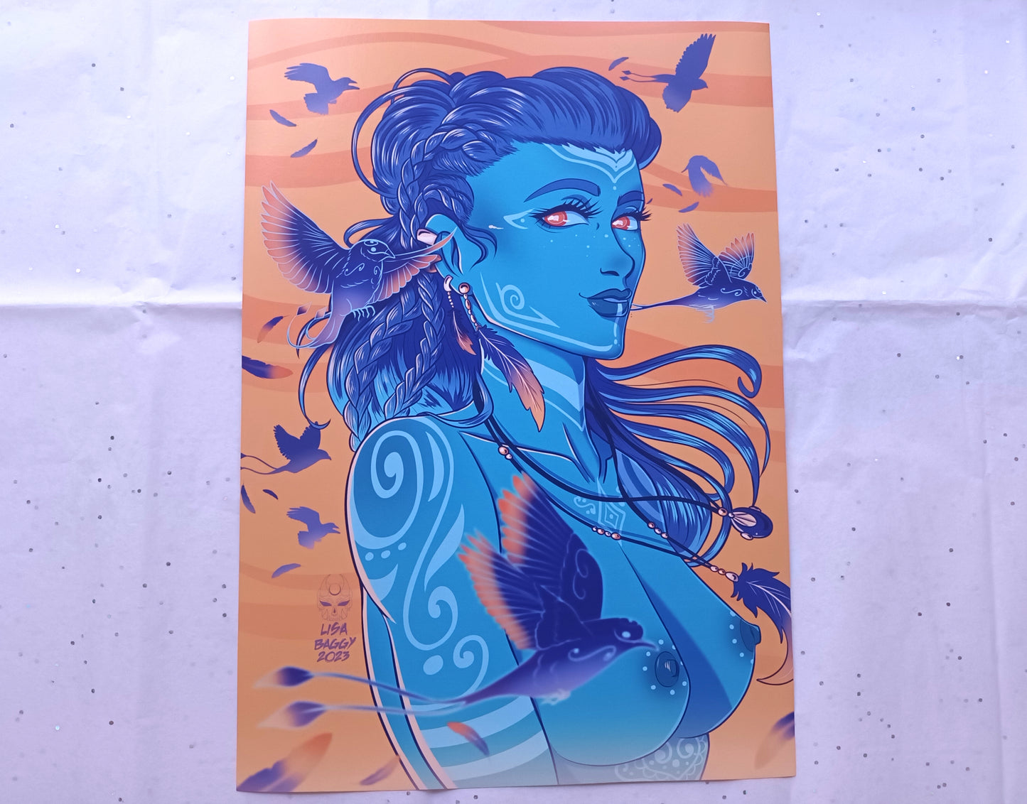 Art Prints A4 Blue Witch