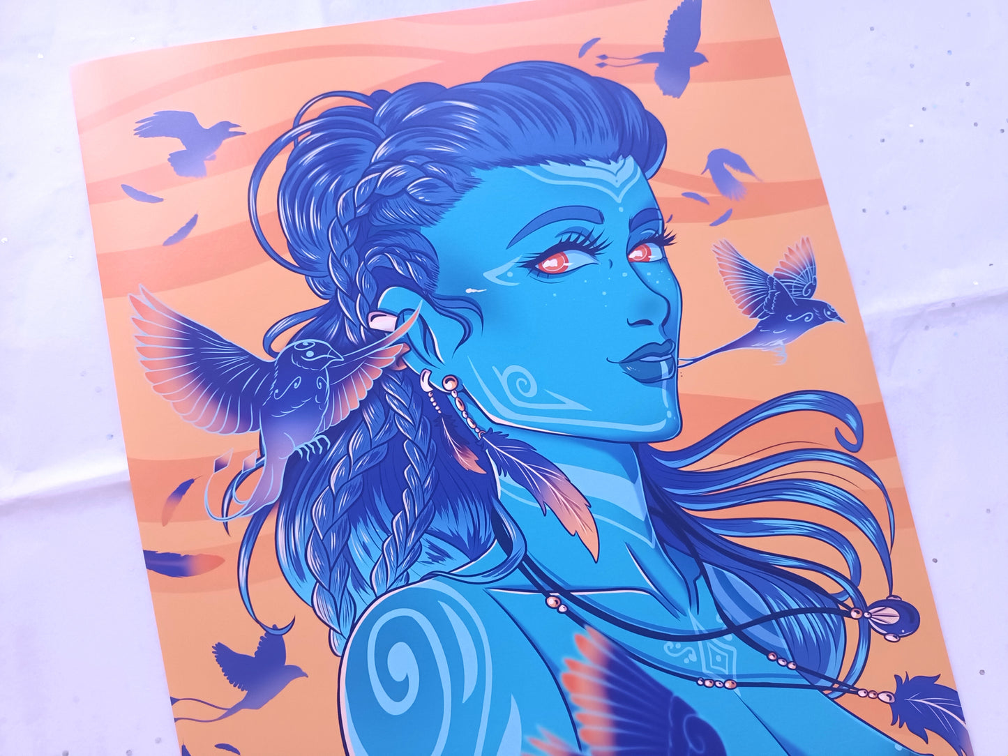 Art Prints A4 Blue Witch