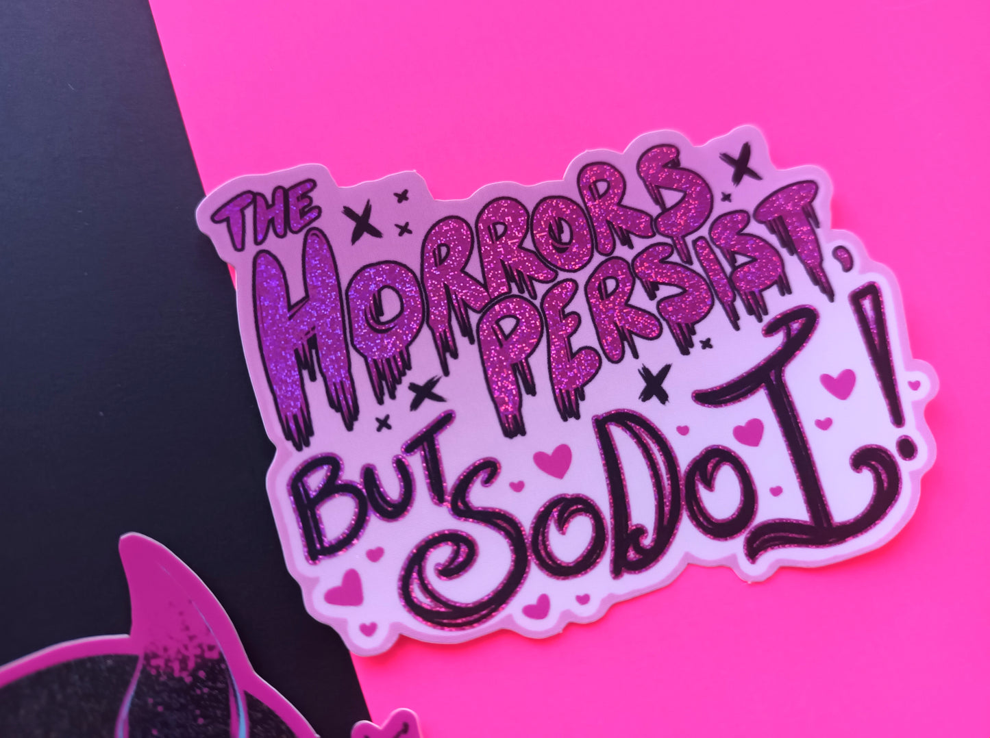 The Horrors Persist and Skull Pixie Holo Vinyl Decorative Stickers