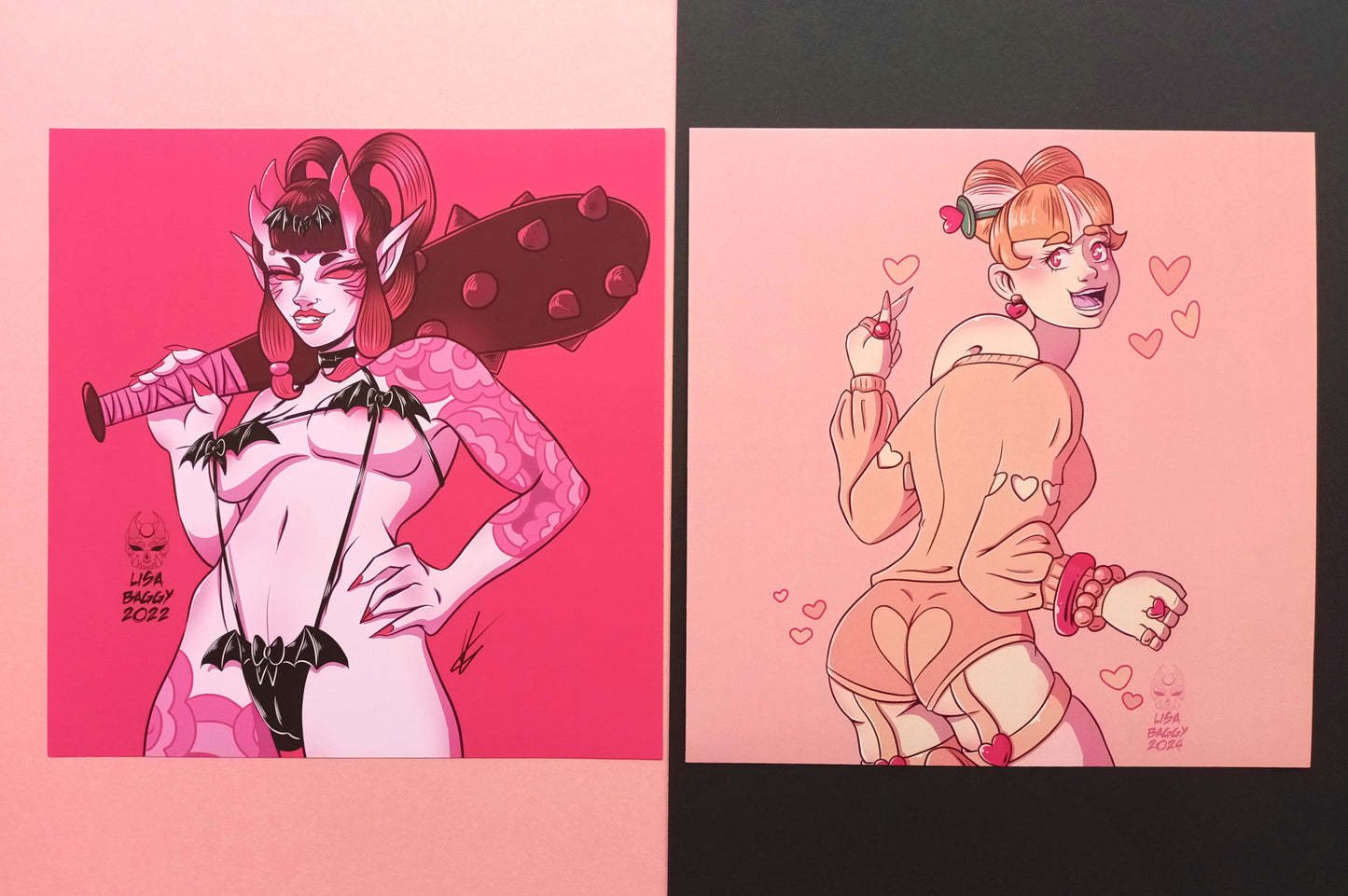 Oh! Hi Yokai! Spicy Tsubaki Momo Art Prints Square