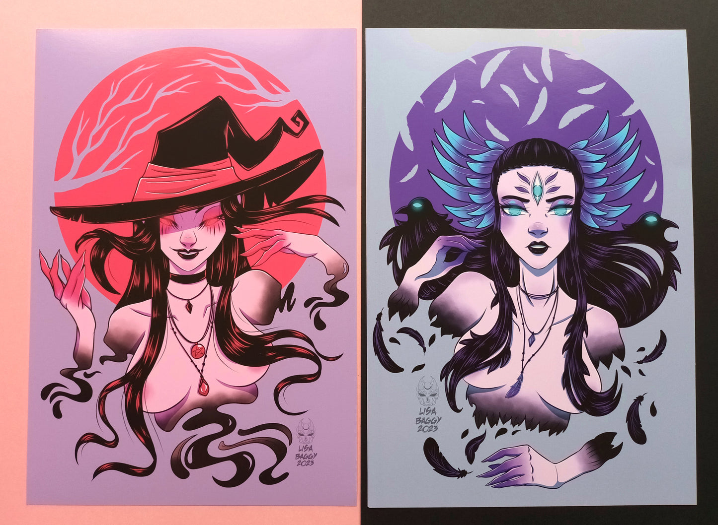 A5 Art Prints Shadow and Raven Witches