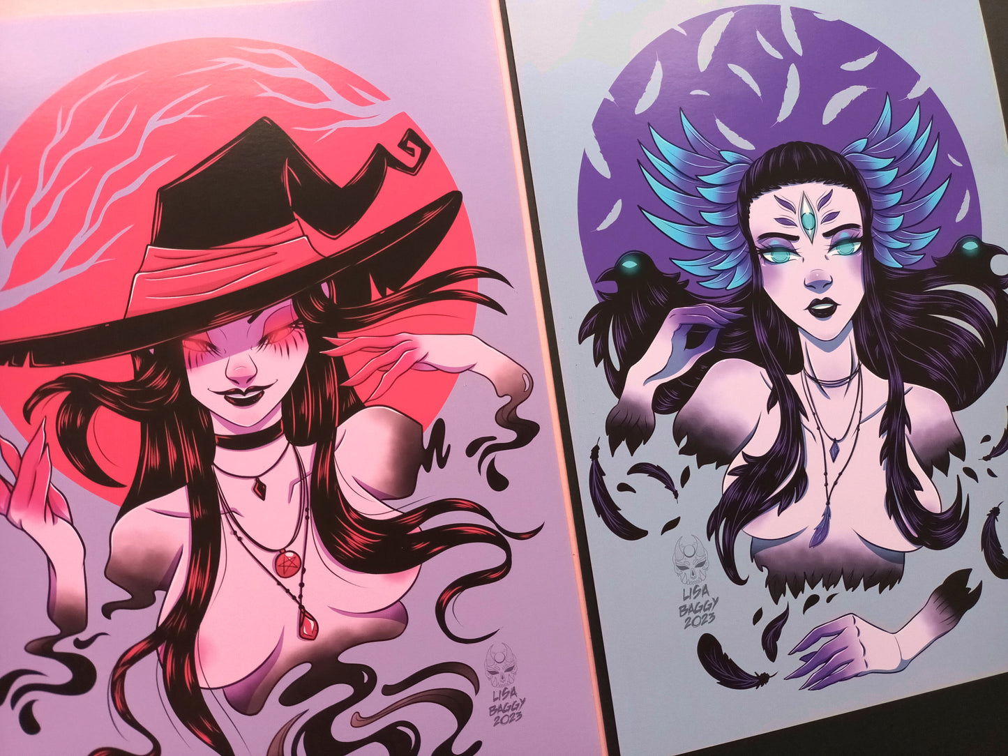 A5 Art Prints Shadow and Raven Witches