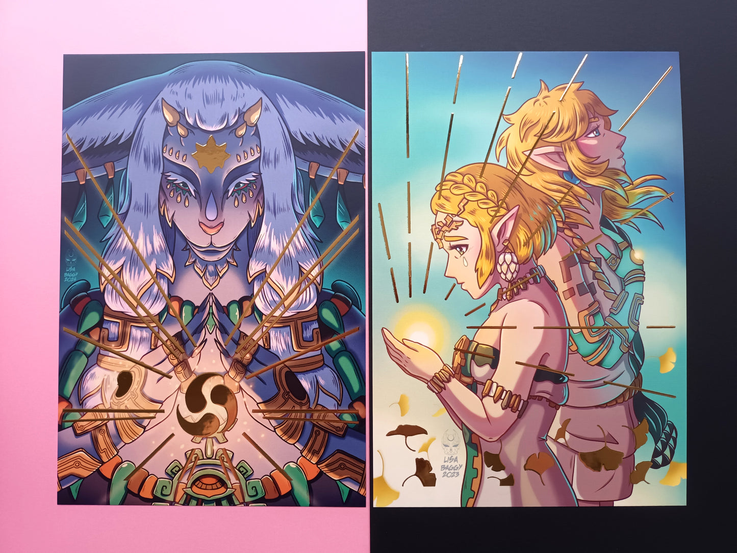 FOIL Art Prints A5 Zelda x Link TOTK