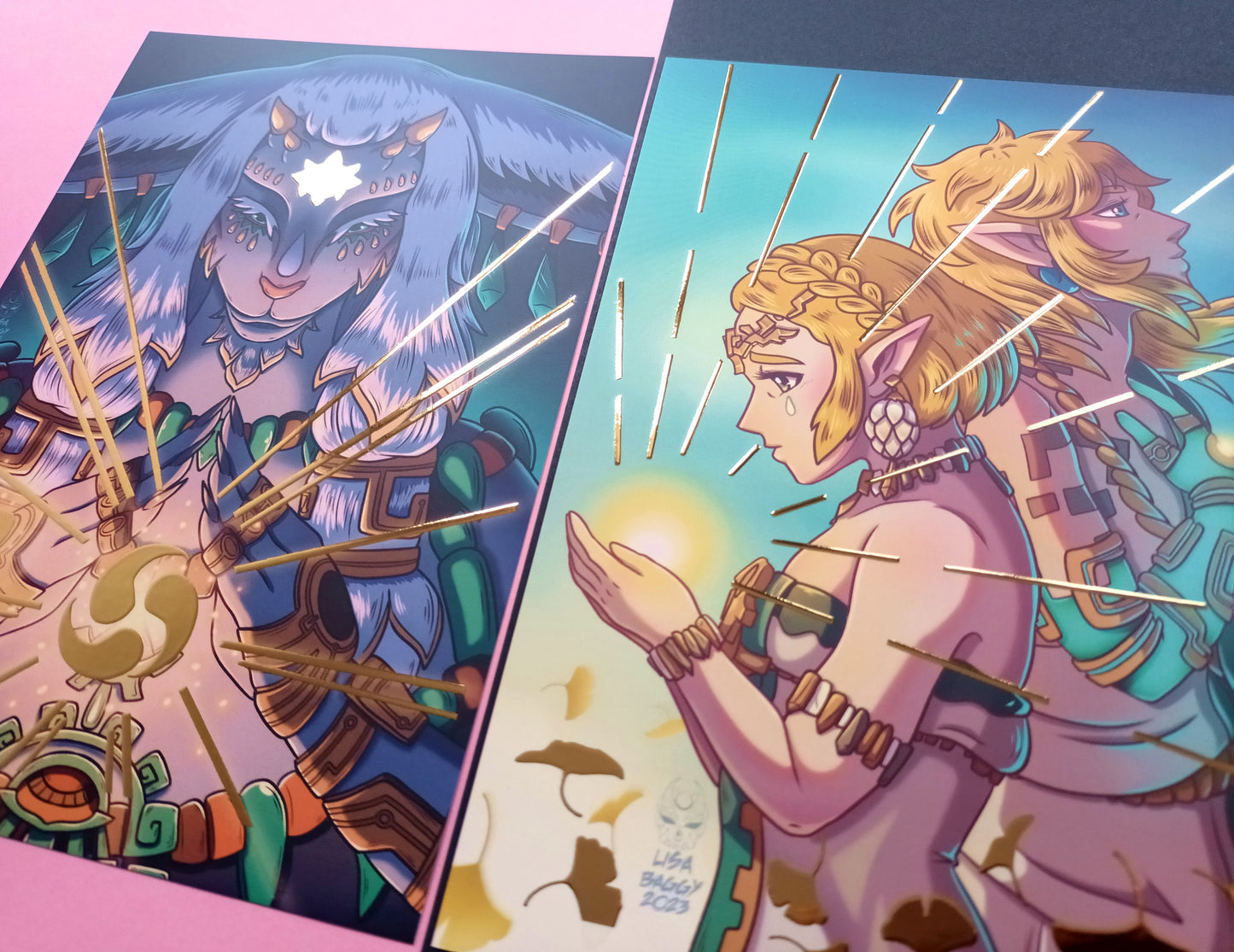 FOIL Art Prints A5 Zelda x Link TOTK