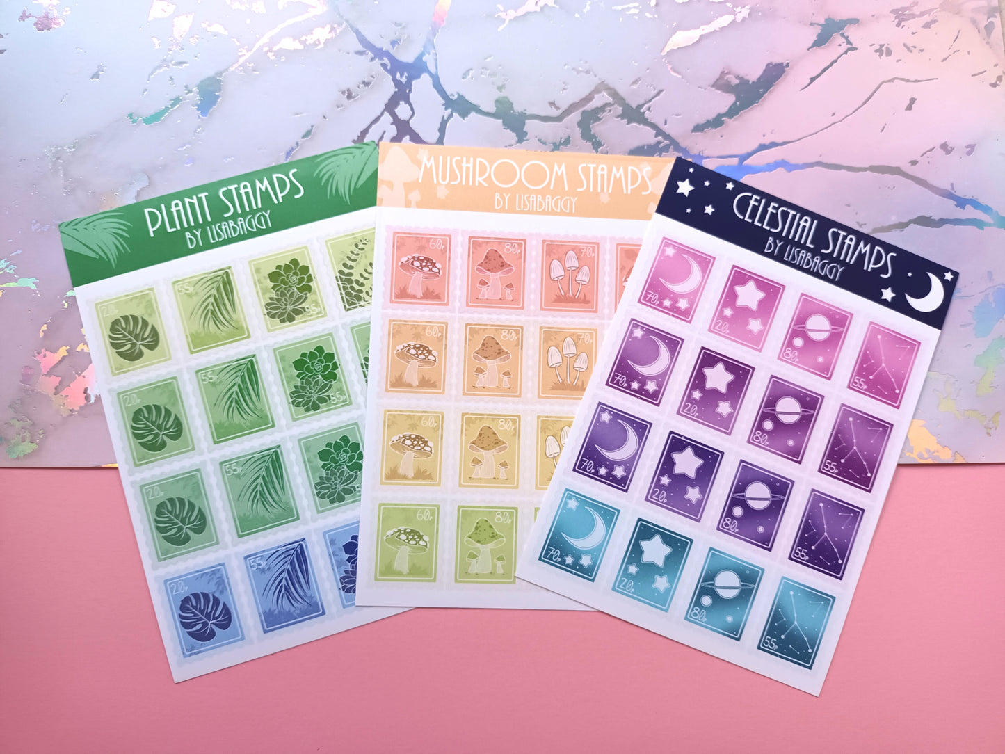 Vinyl Stamp Journal Sticker Sheets