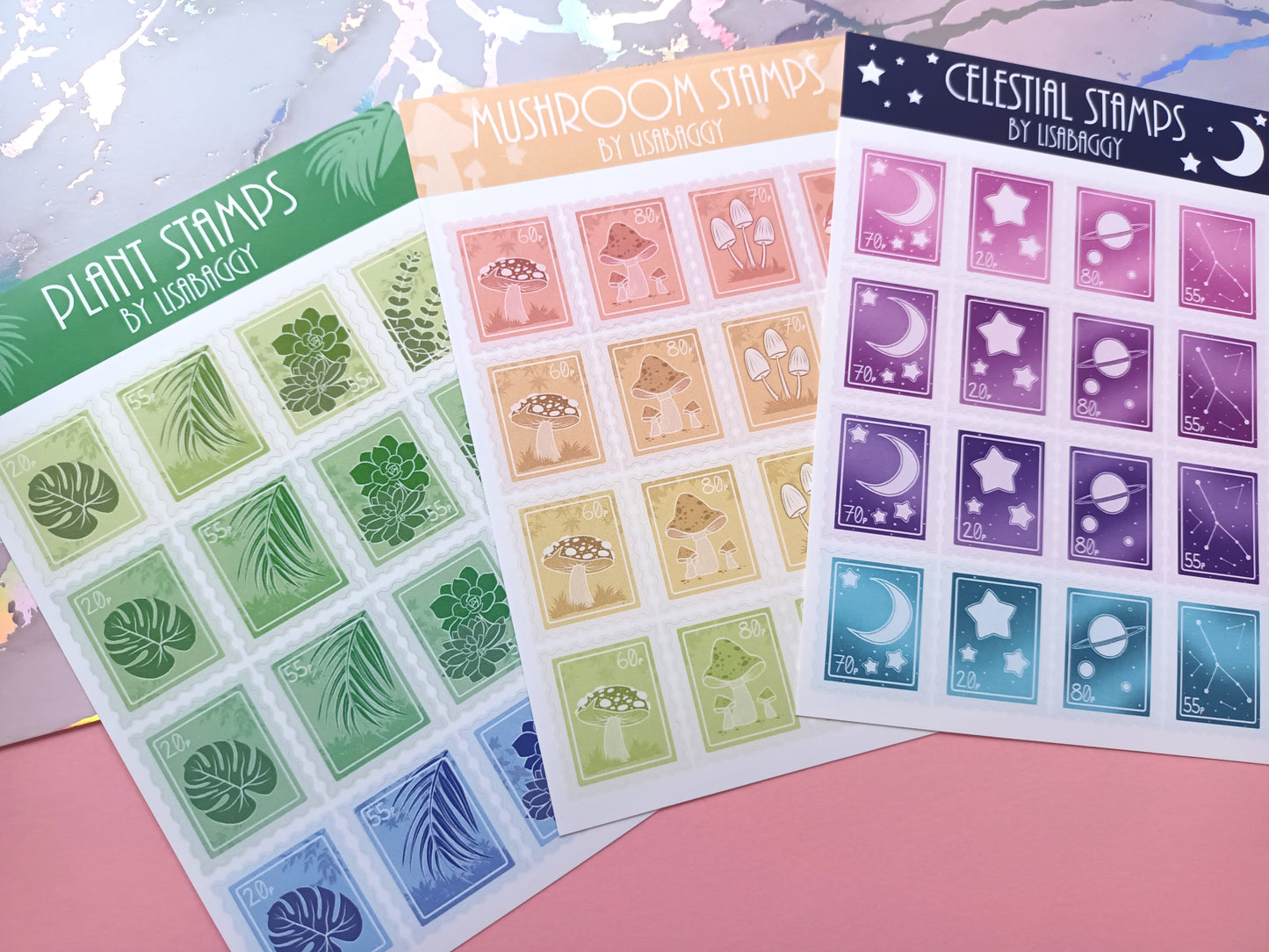 Vinyl Stamp Journal Sticker Sheets