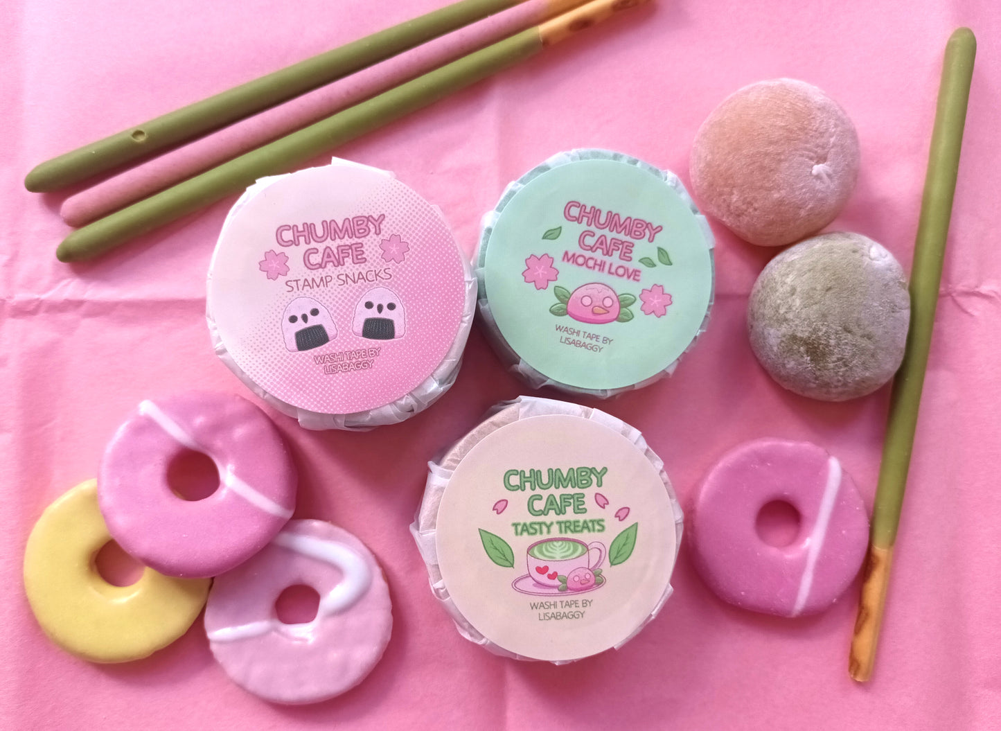 Chumby Cafe Washi Tape Set || A Borb Snax Collection