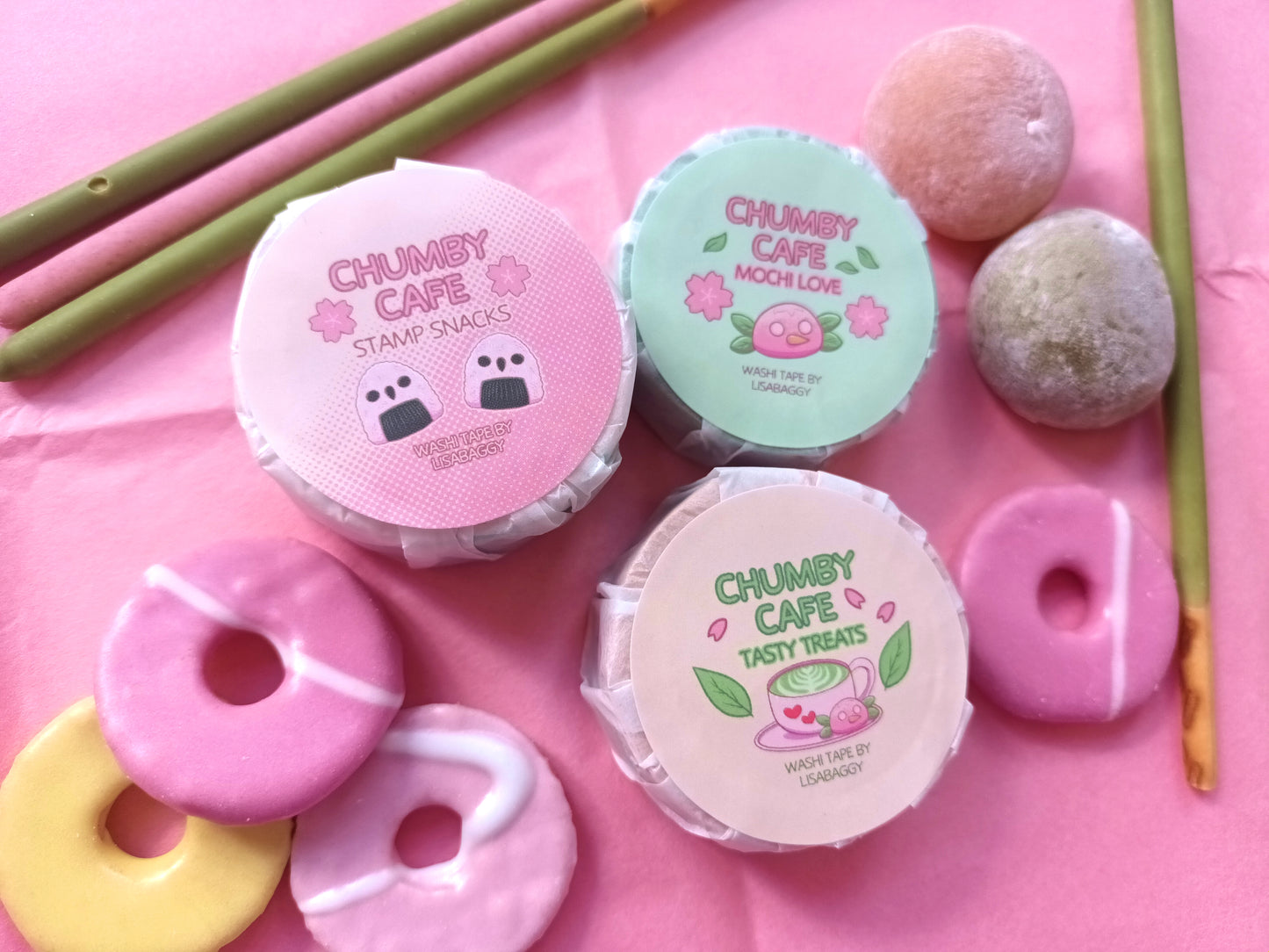 Chumby Cafe Washi Tape Set || A Borb Snax Collection