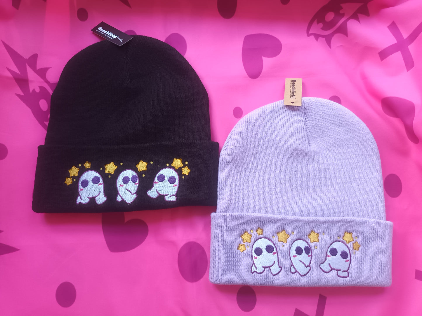 Black and Lavender Fresno Beanies || Kawaii Accessories Hat