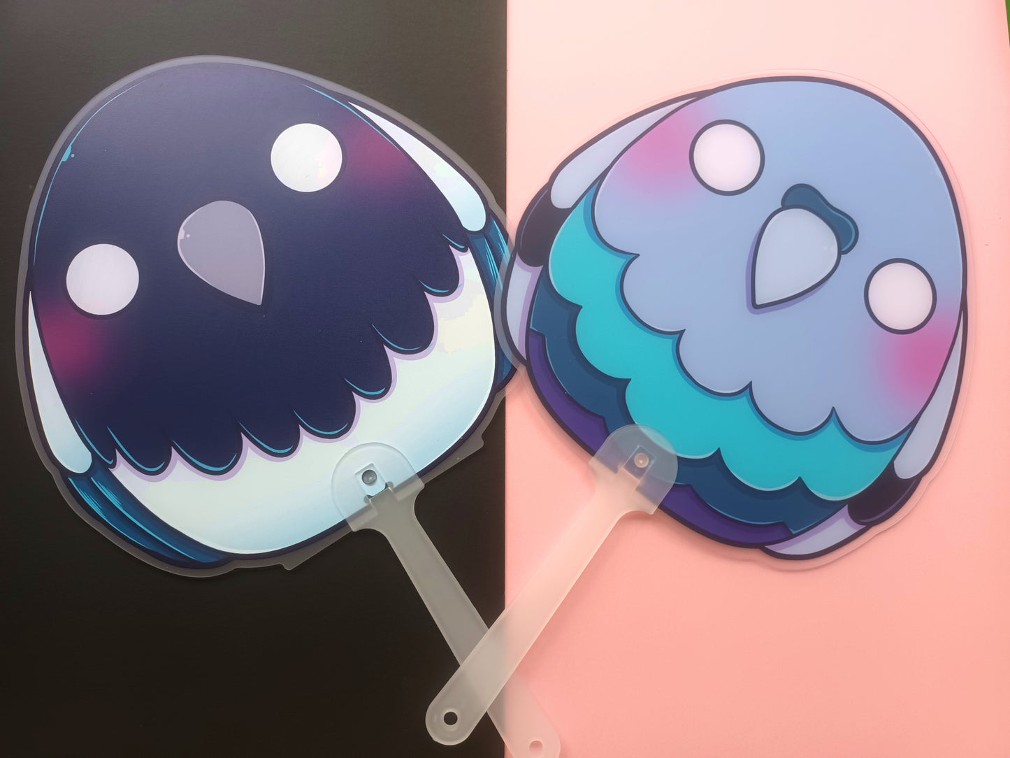 7 Inch Double Sided PVC Shaped Fan Pigeon and Magpie Borbs