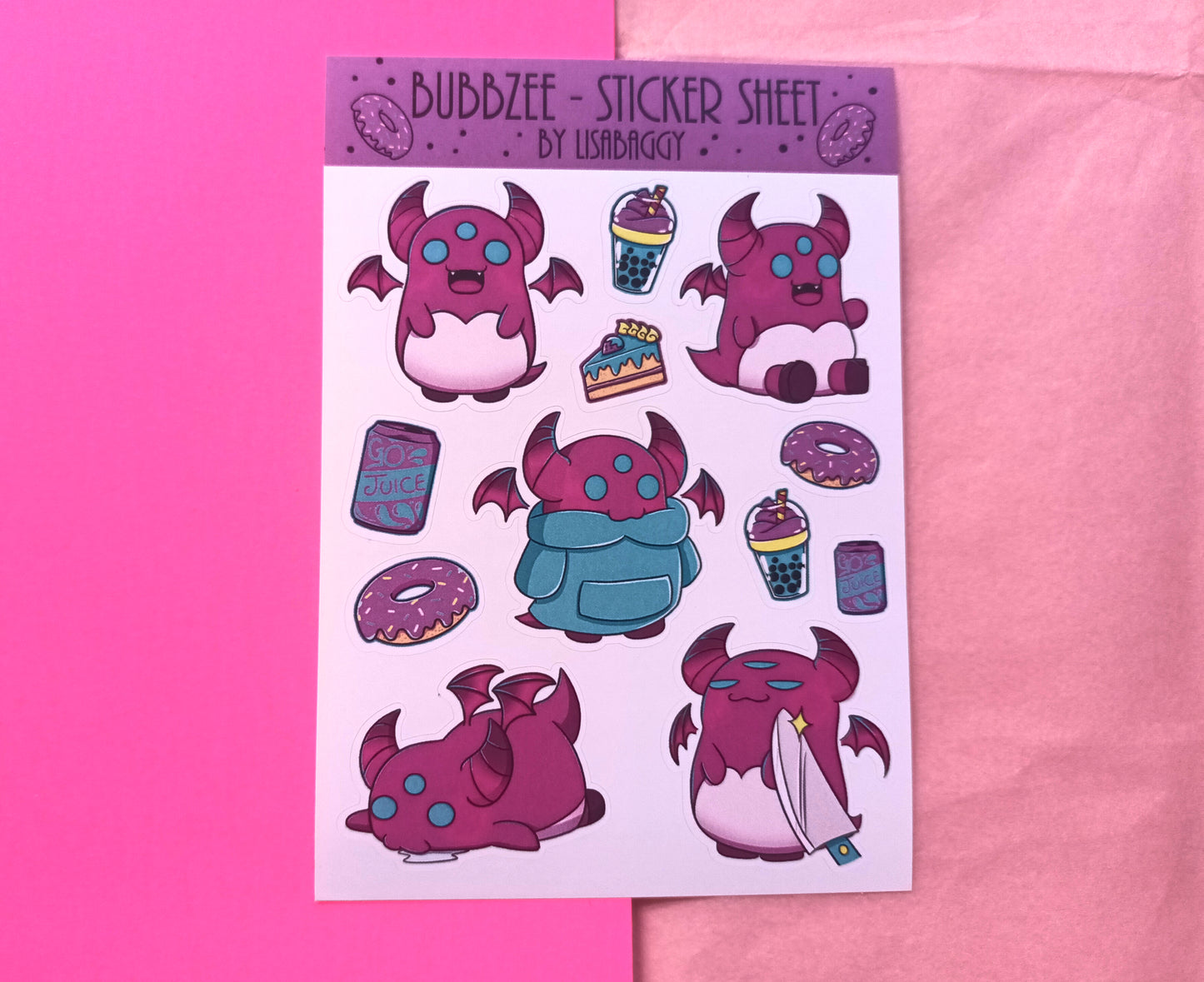Vinyl Bubbzee Imp Journal Sticker Sheet