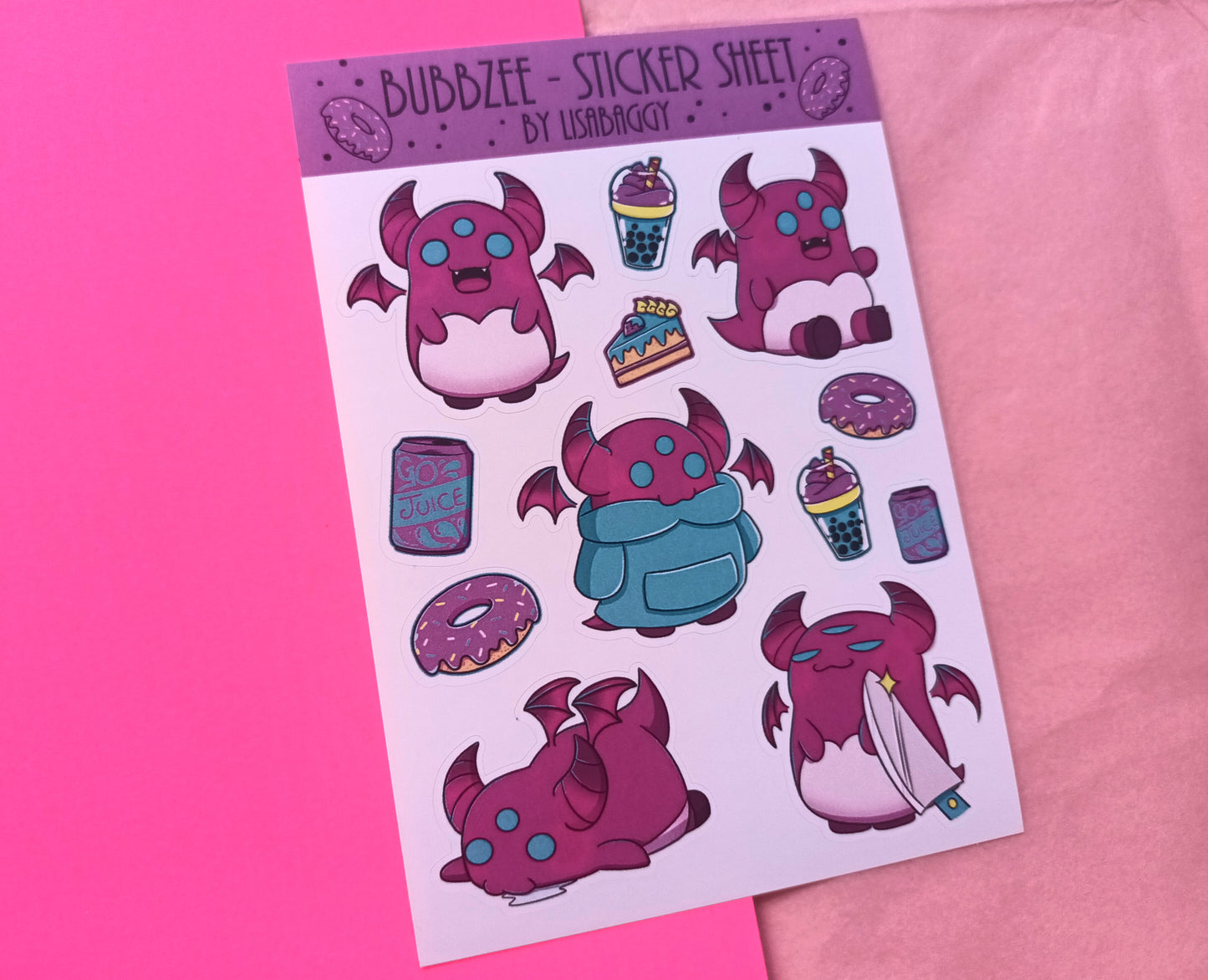 Vinyl Bubbzee Imp Journal Sticker Sheet