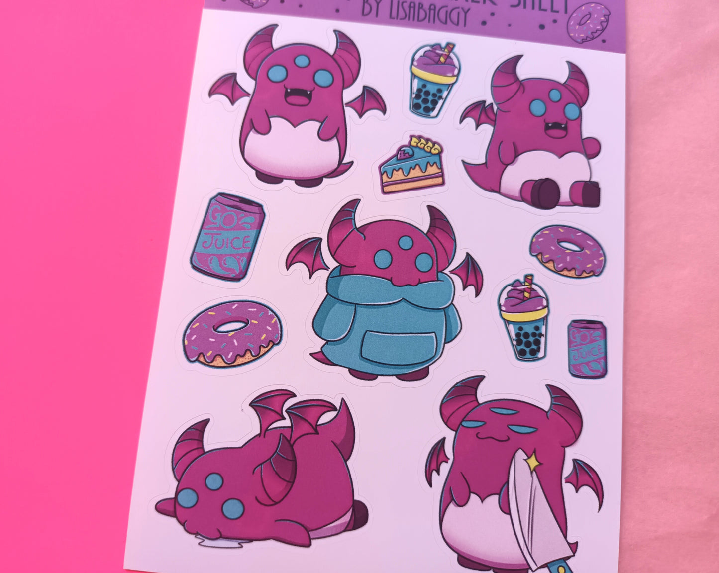 Vinyl Bubbzee Imp Journal Sticker Sheet