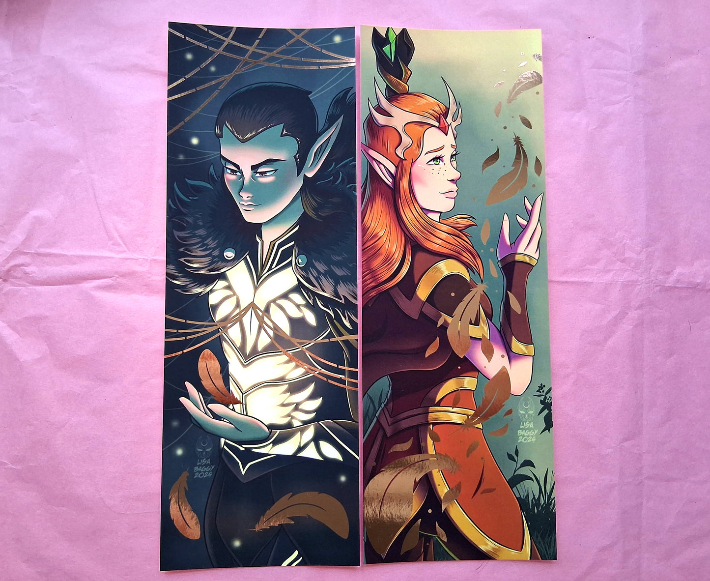 FOIL Art Prints A4 SLIMS Keyleth and Vax
