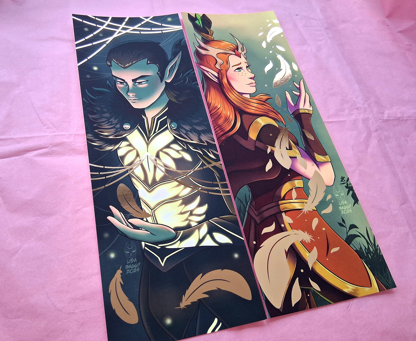 FOIL Art Prints A4 SLIMS Keyleth and Vax