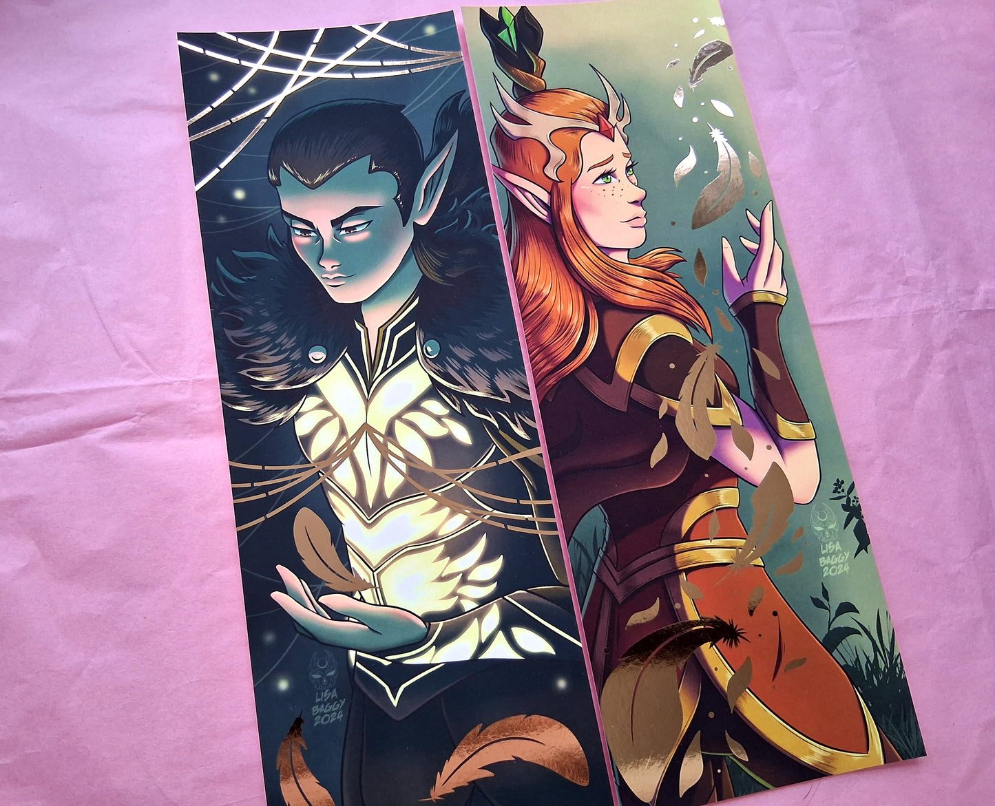 FOIL Art Prints A4 SLIMS Keyleth and Vax