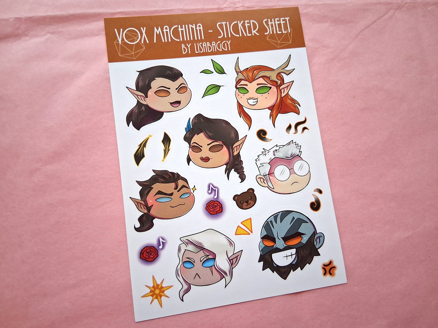 Vinyl VM Legends of the Realm Character Sticker Sheet