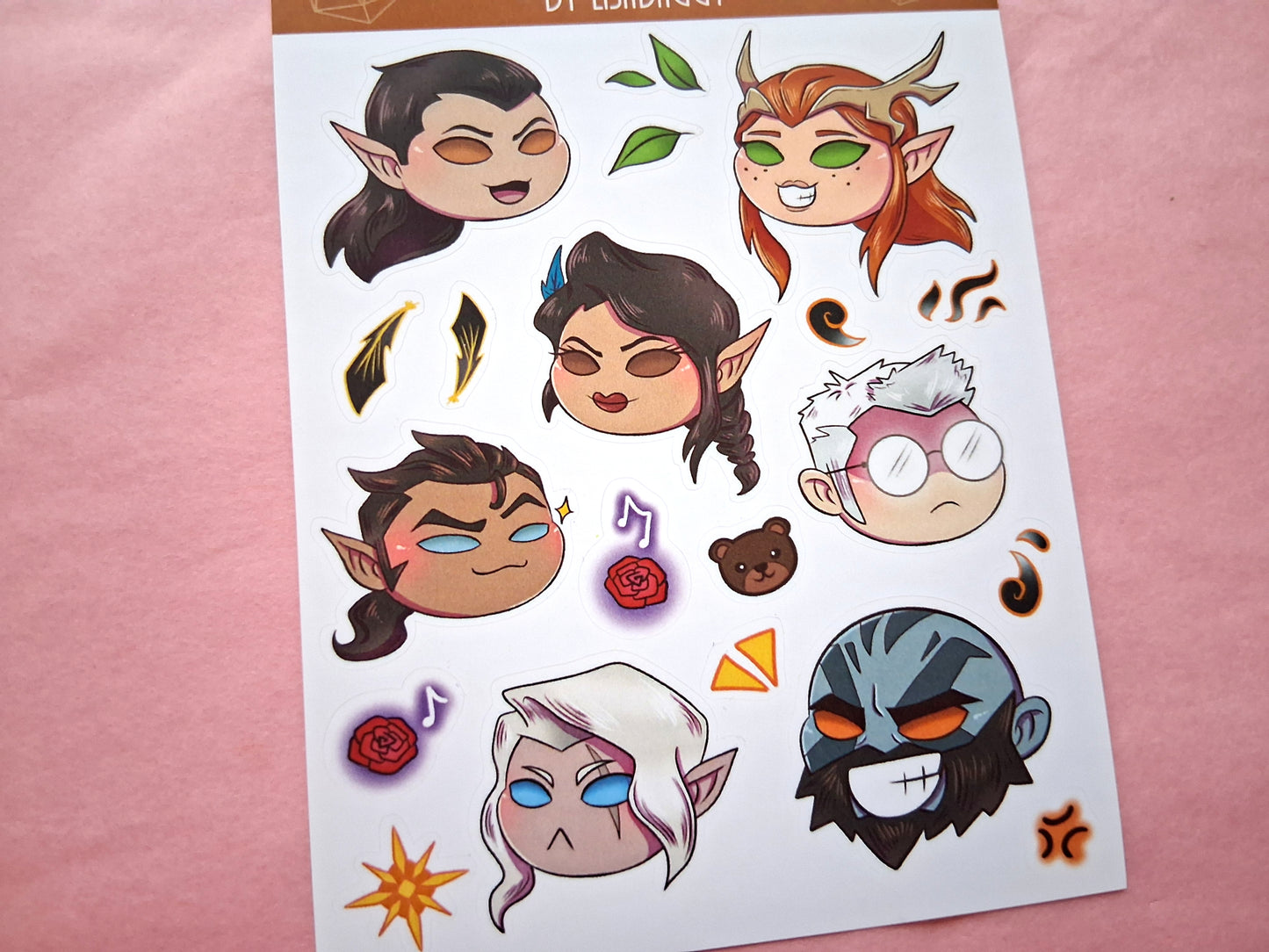 Vinyl VM Legends of the Realm Character Sticker Sheet