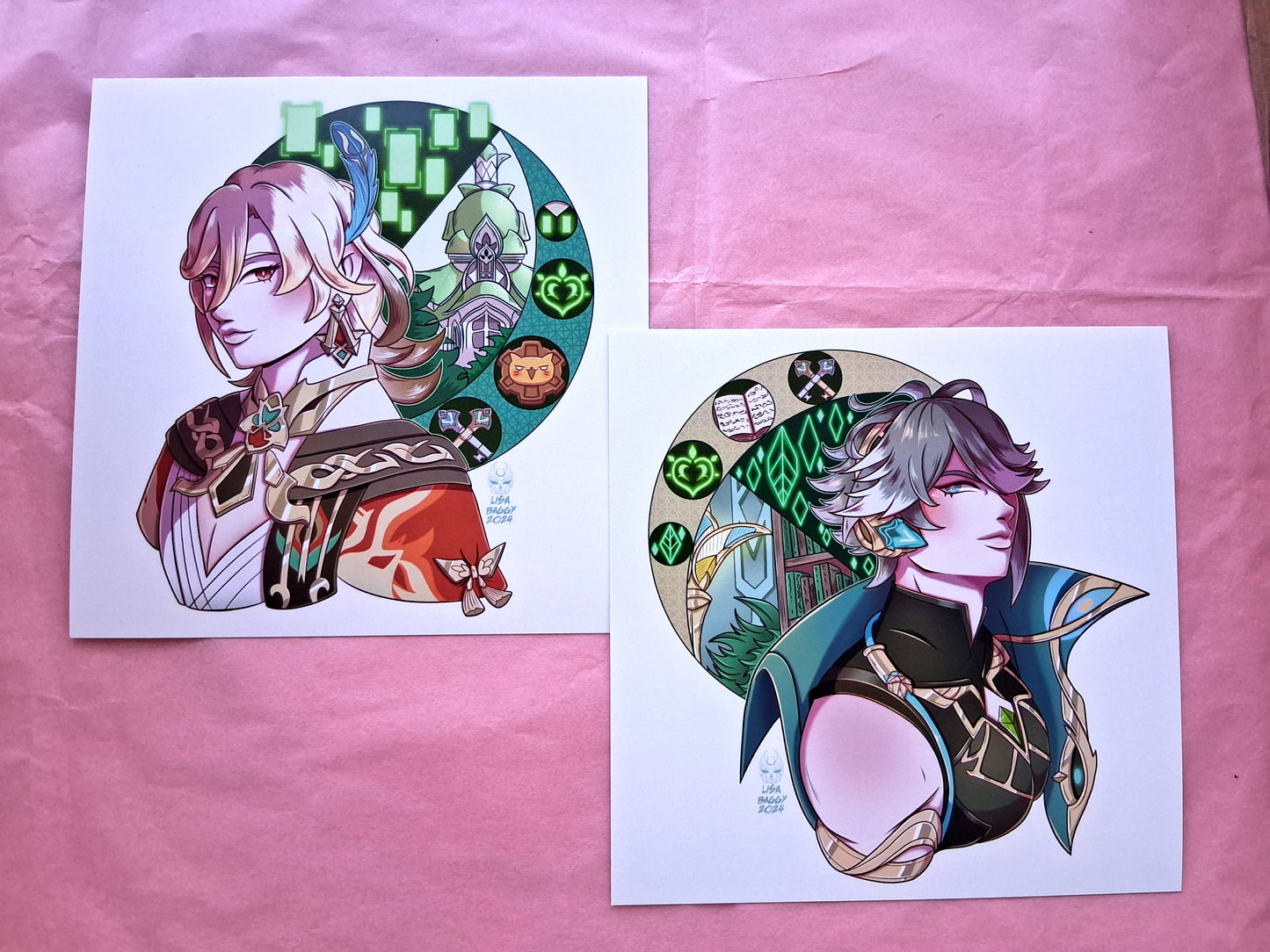 Square Art Prints Genshin Impact Kaveh and Alhaitham