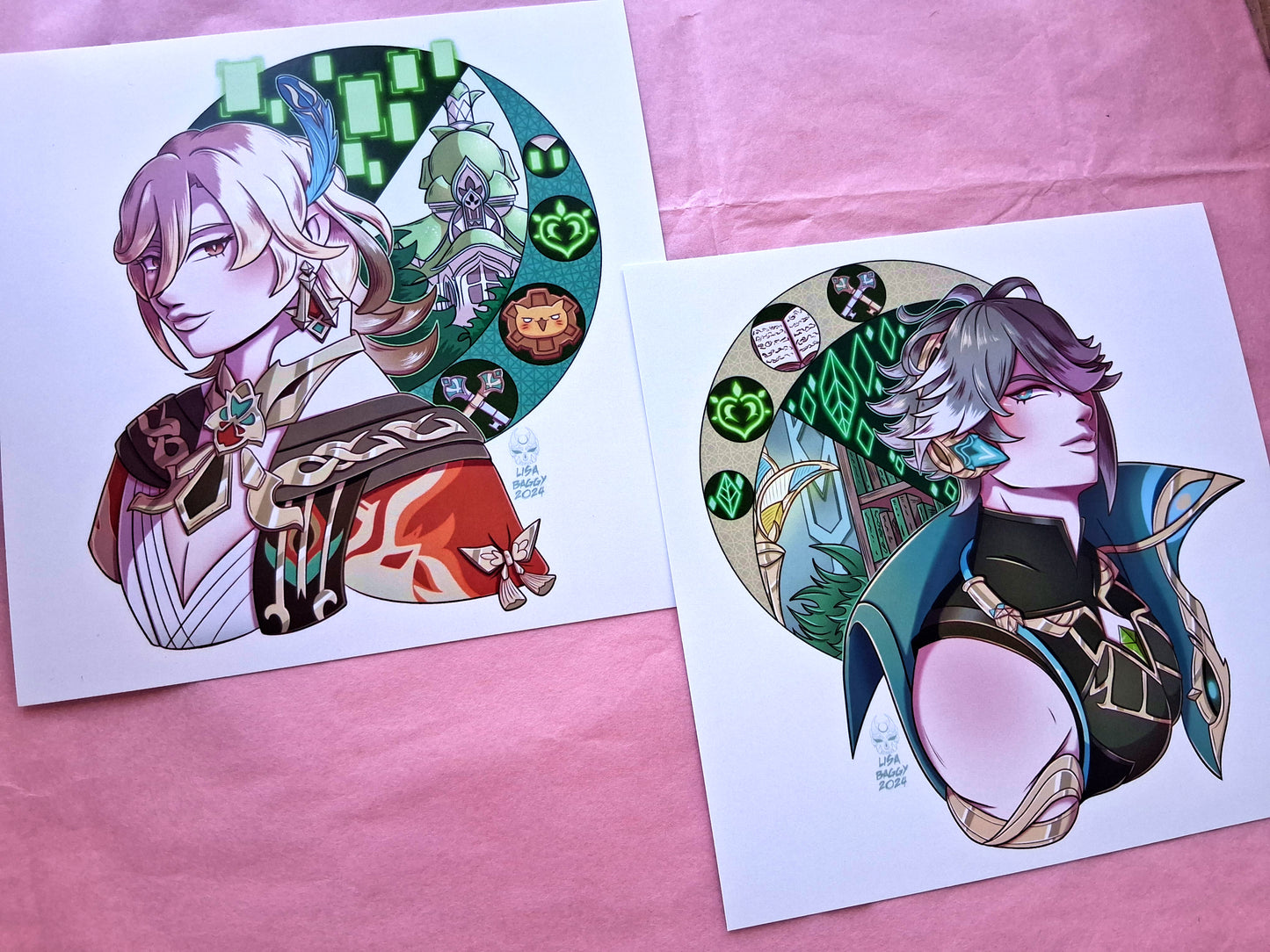 Square Art Prints Genshin Impact Kaveh and Alhaitham