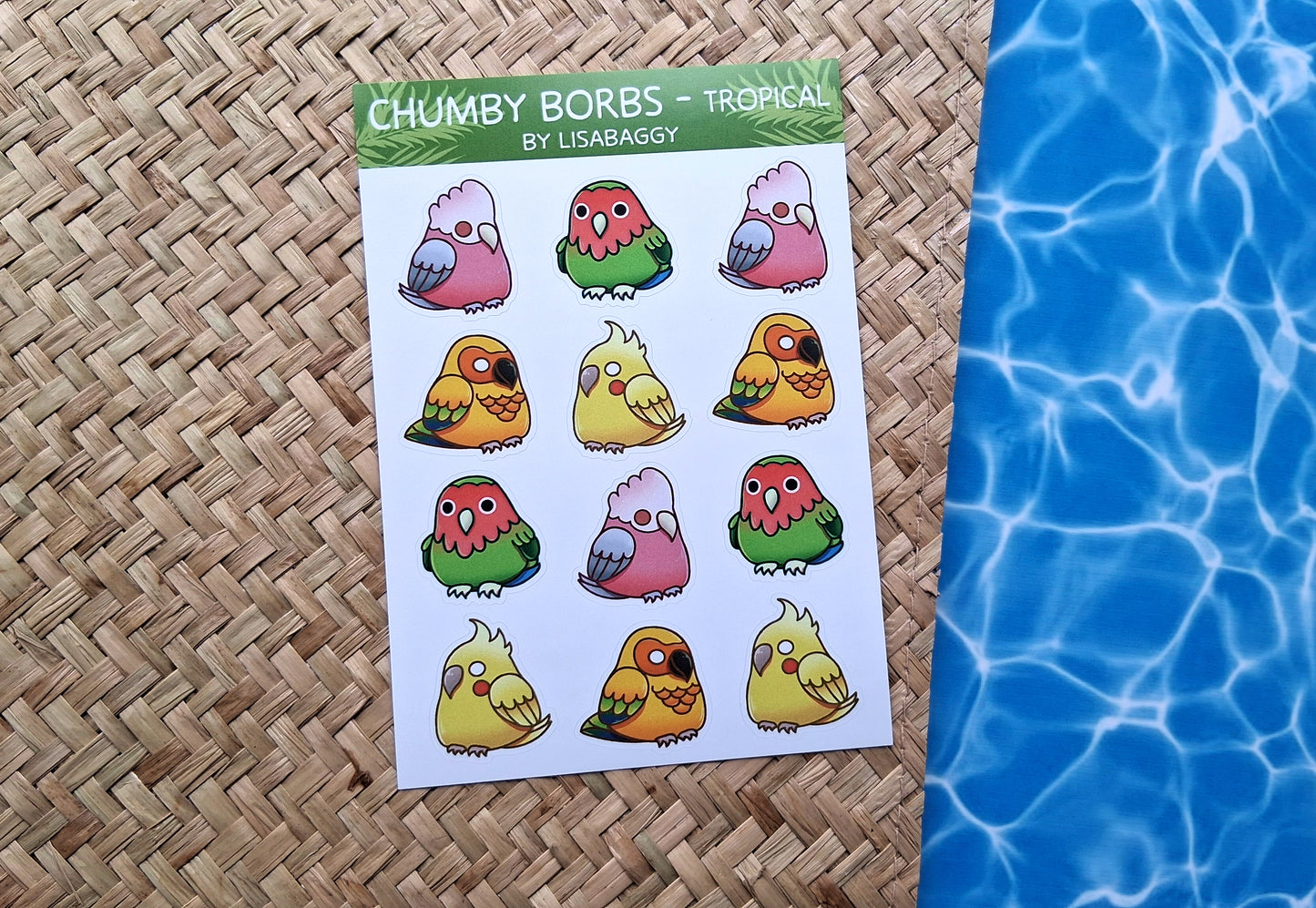 Bird Cute Witch Tropical Matte Vinyl Journal Sticker Sheets