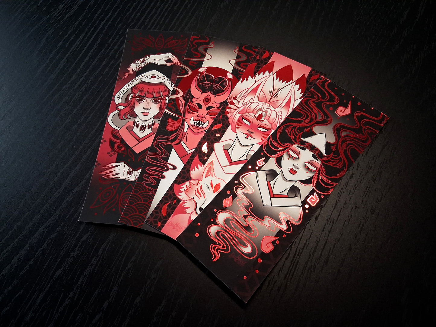 Yokai Red Foil Bookmarks
