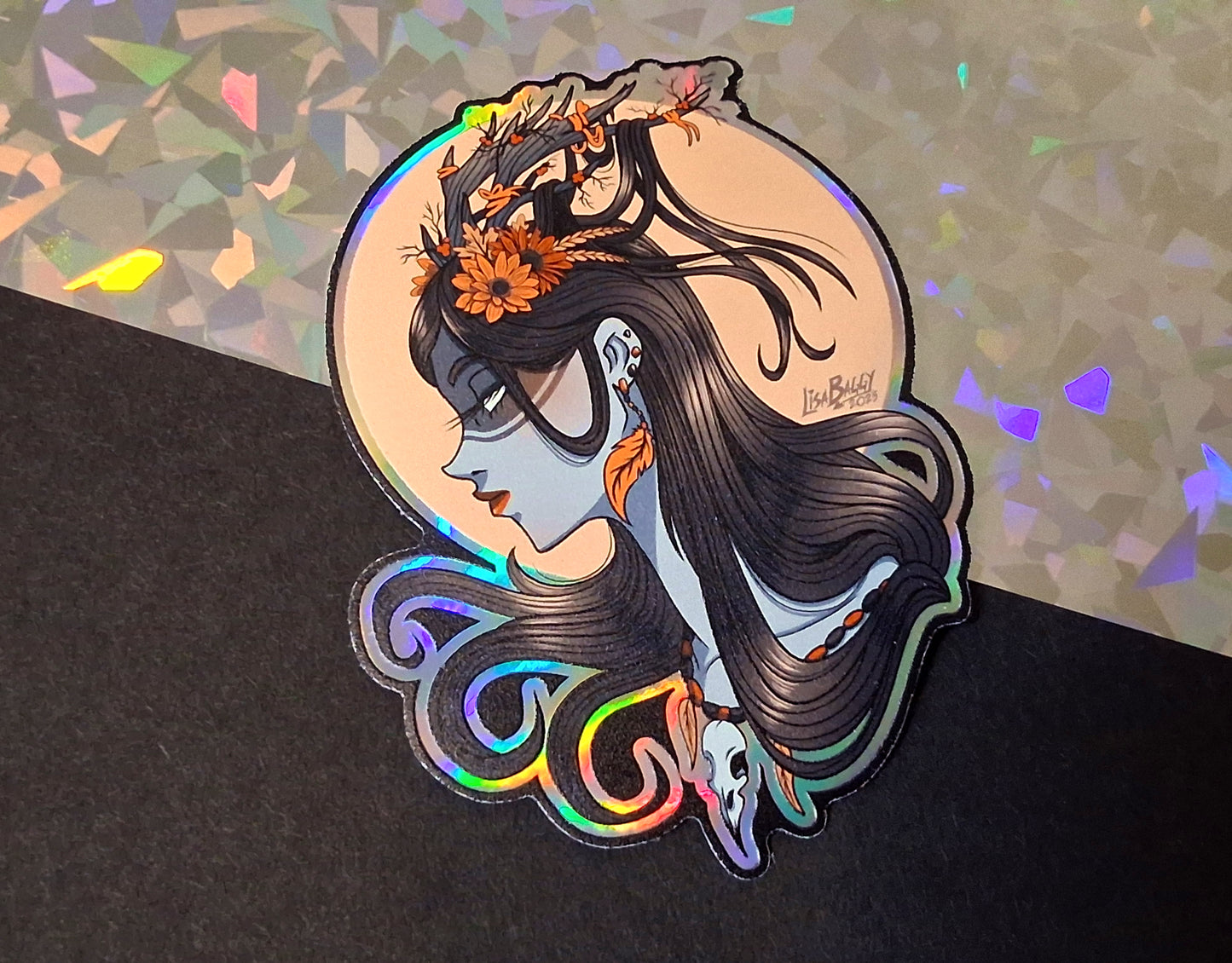 Samhain Witch Holographic Vinyl Decorative Stickers