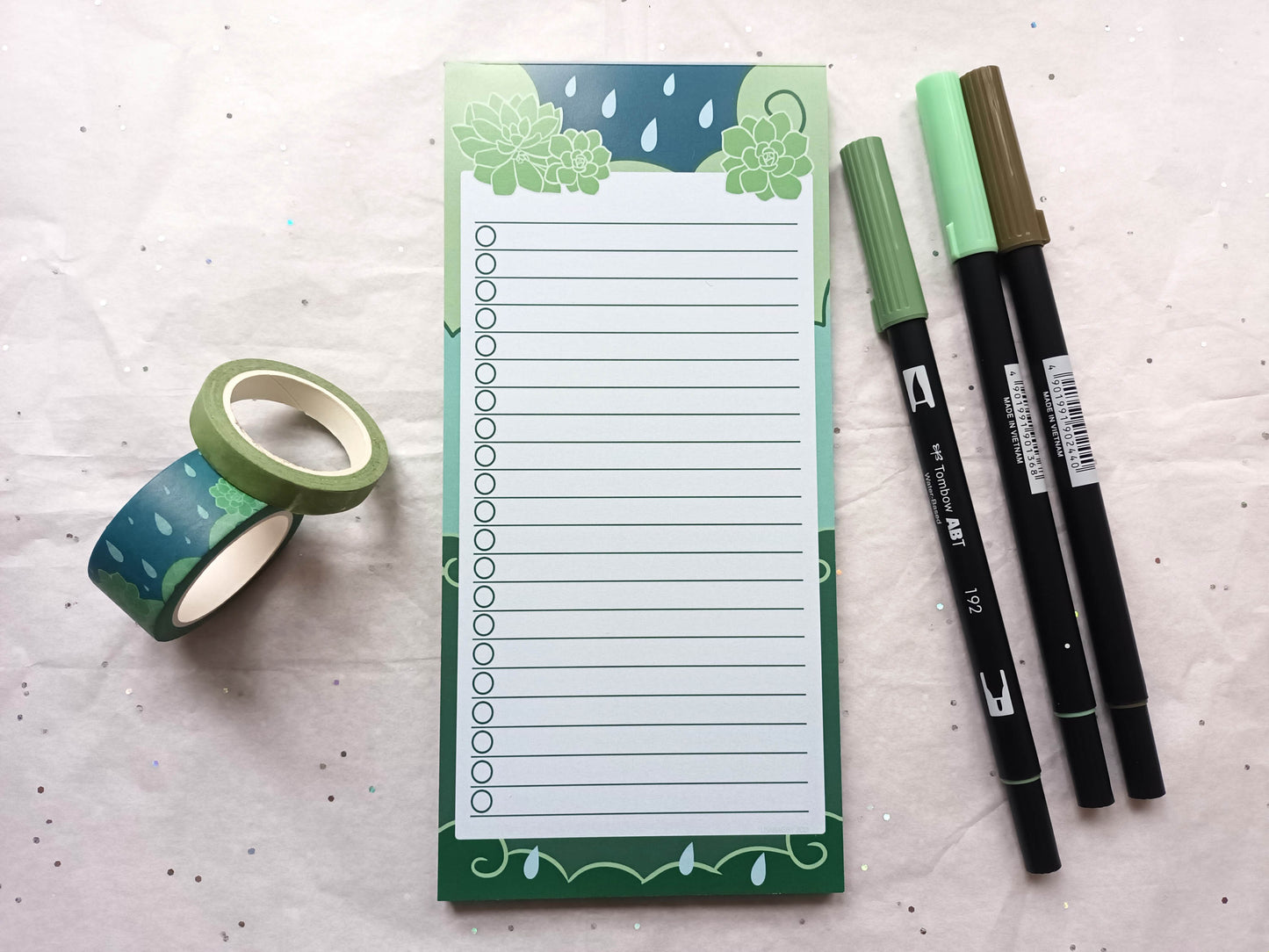 Dewy Dawn DL Checklist Notepad