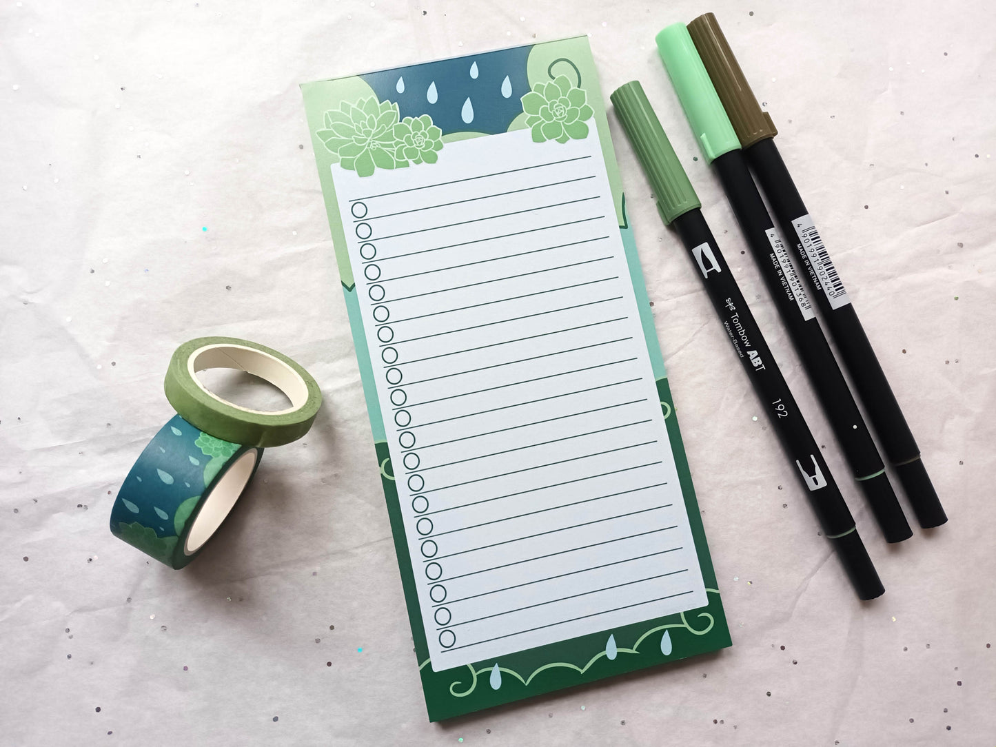 Dewy Dawn DL Checklist Notepad