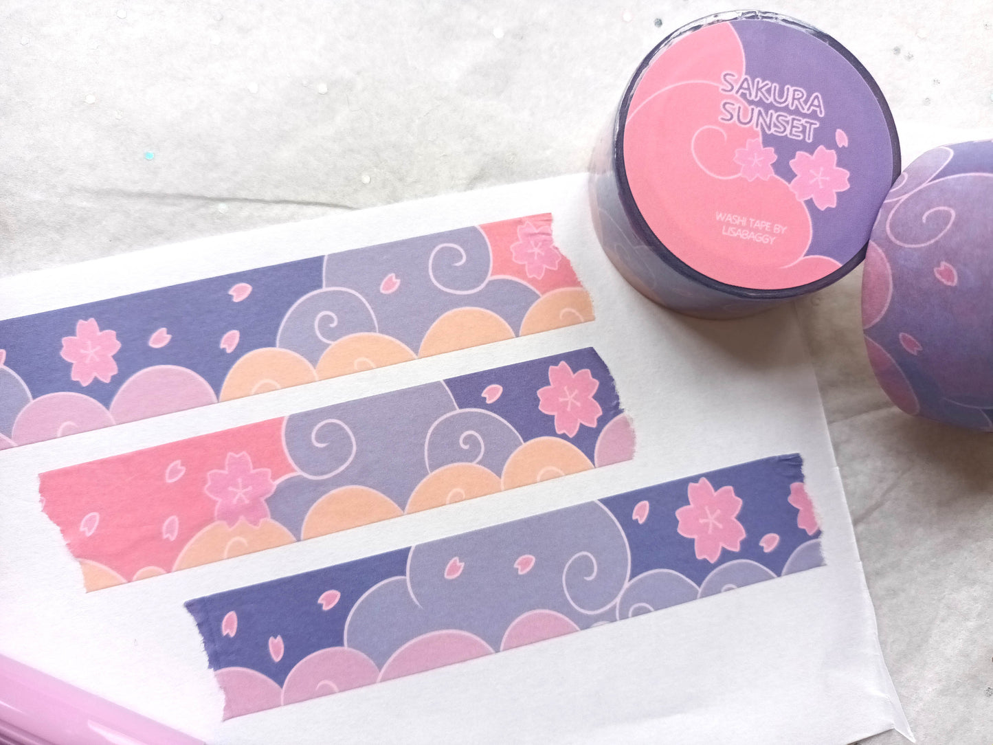 Sakura Sunset 20mm Washi Tape || Time of Day Stationery