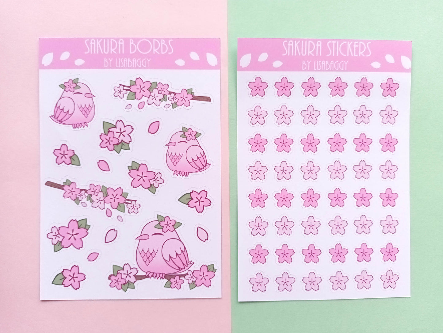 Vinyl Sakura + Chumby Borbs Mini Sticker sheets