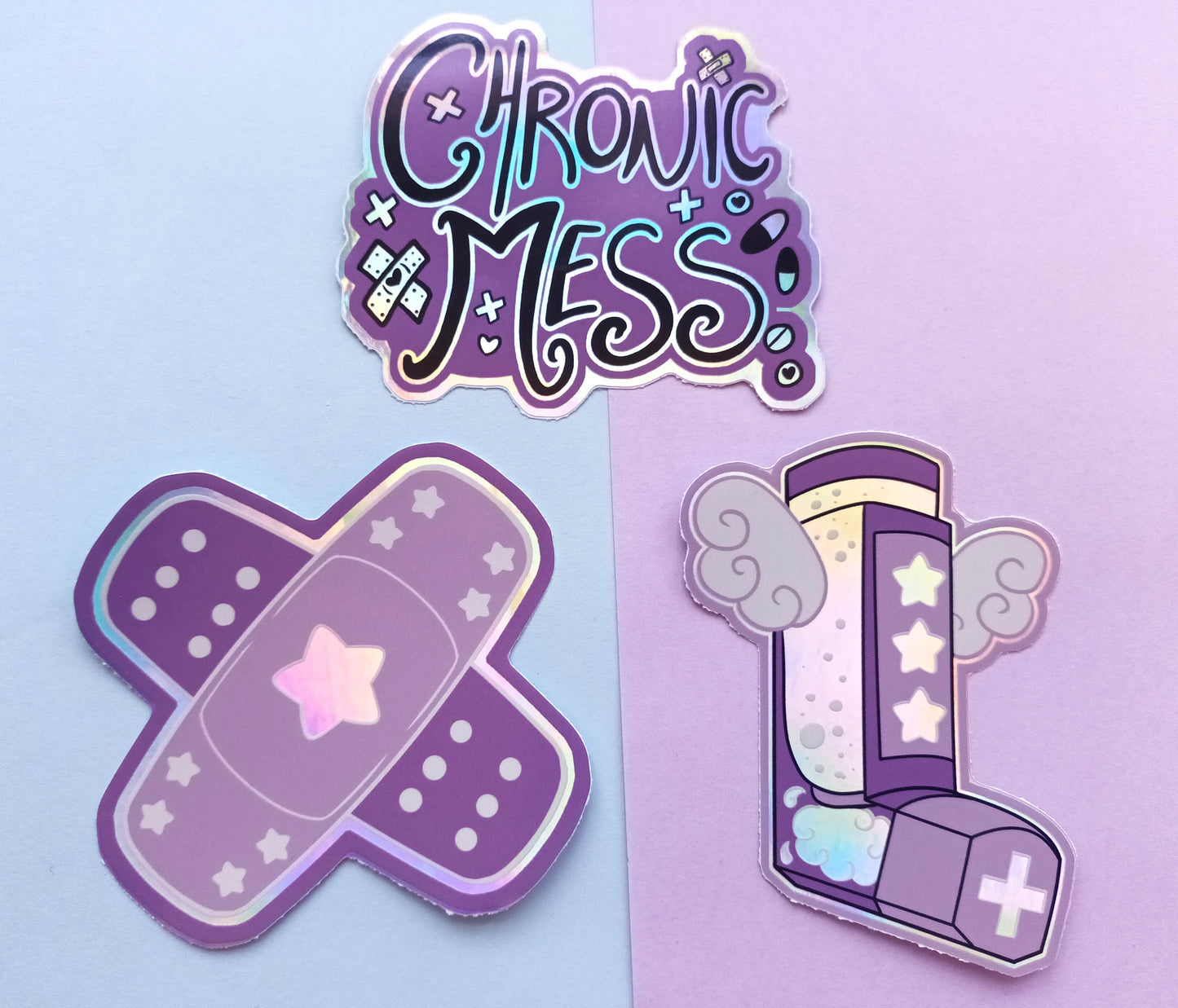 Holographic Vinyl Meds Menhera Decorative Stickers