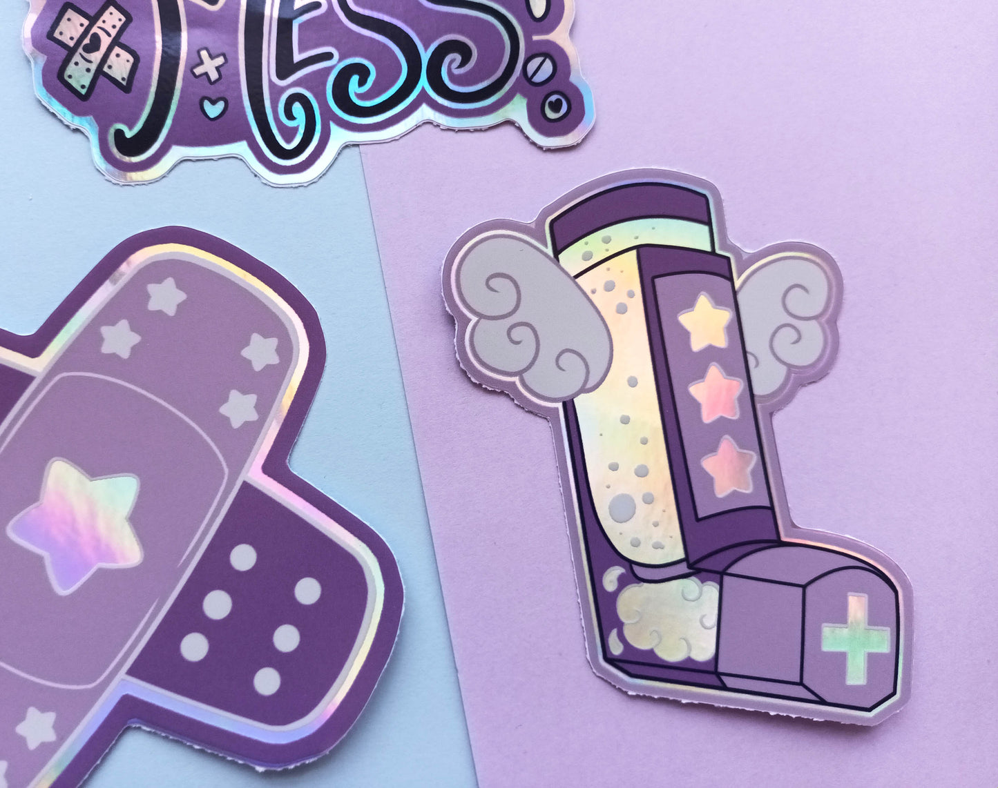 Holographic Vinyl Meds Menhera Decorative Stickers