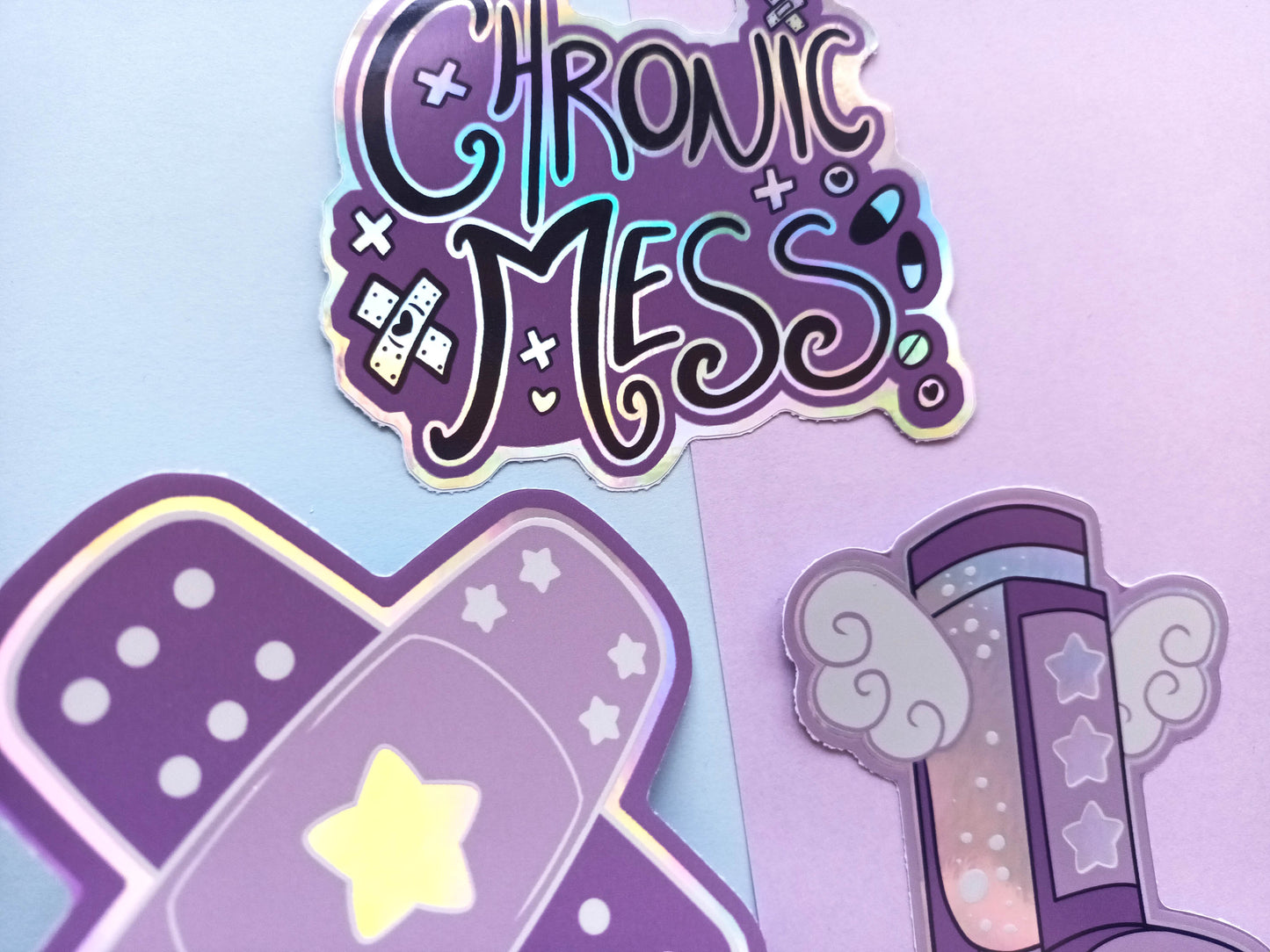 Holographic Vinyl Meds Menhera Decorative Stickers