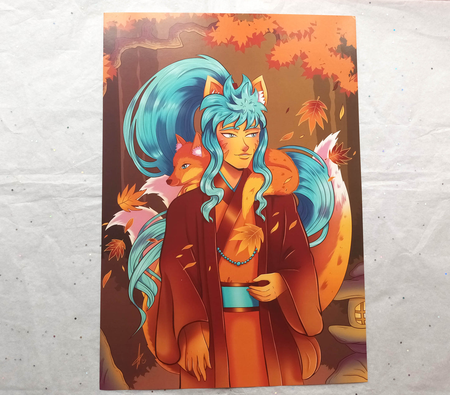 Art Prints Oh! Hi Yokai! Kin Kitsune