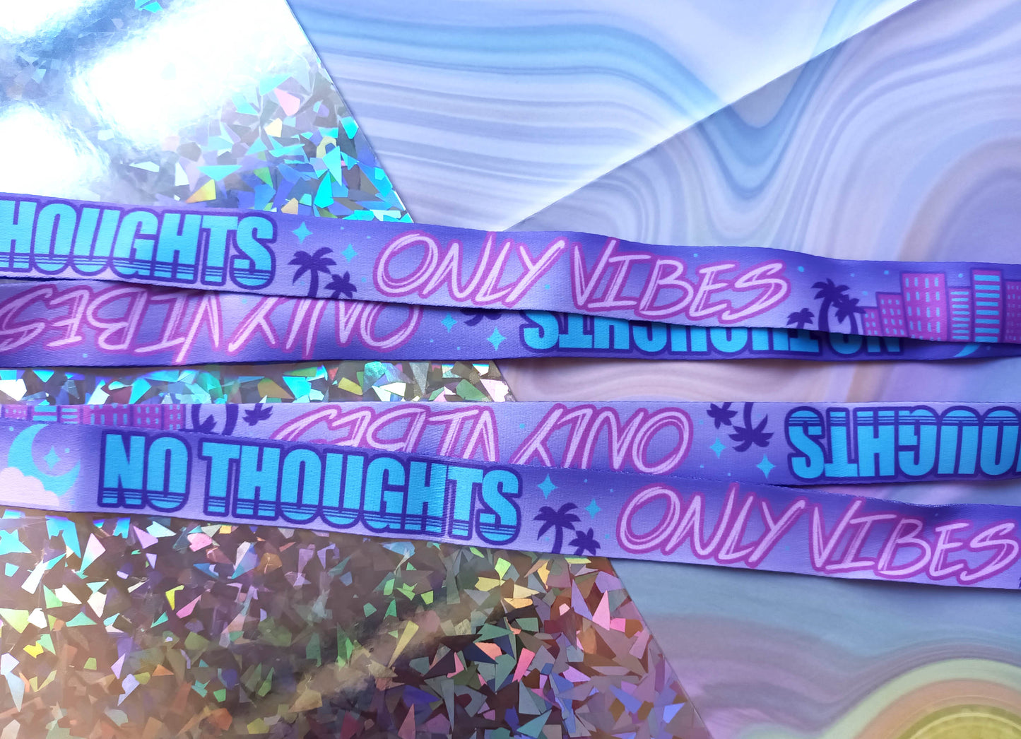 No Thoughts Only Vibes Pastel Lanyards