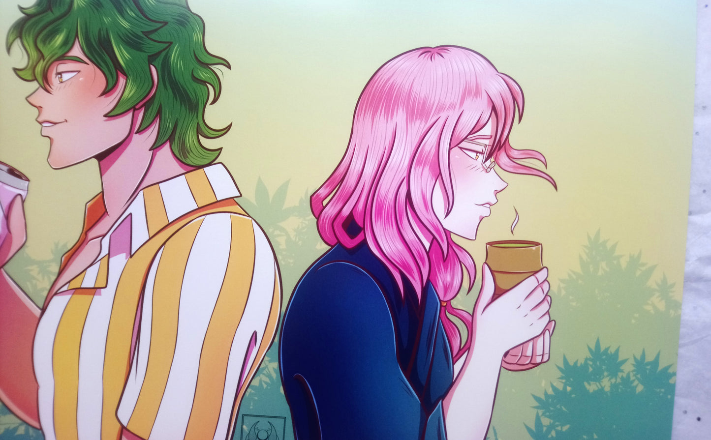 Art Prints A4 MatchaBlossom Cherry and Joe