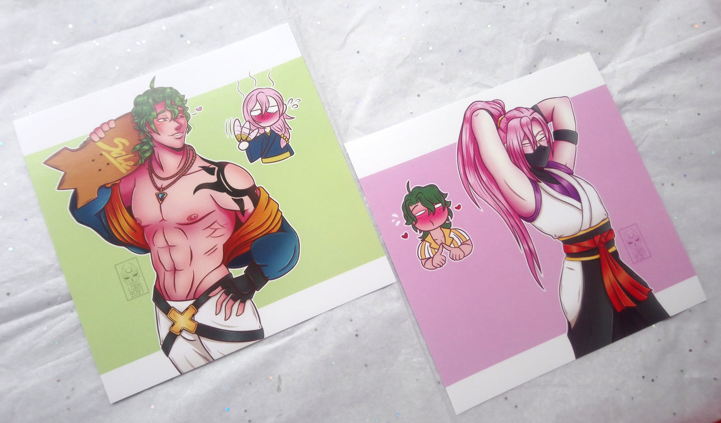 MatchaBlossom Sk8 the Infinity Cherry and Joe Art Prints Square