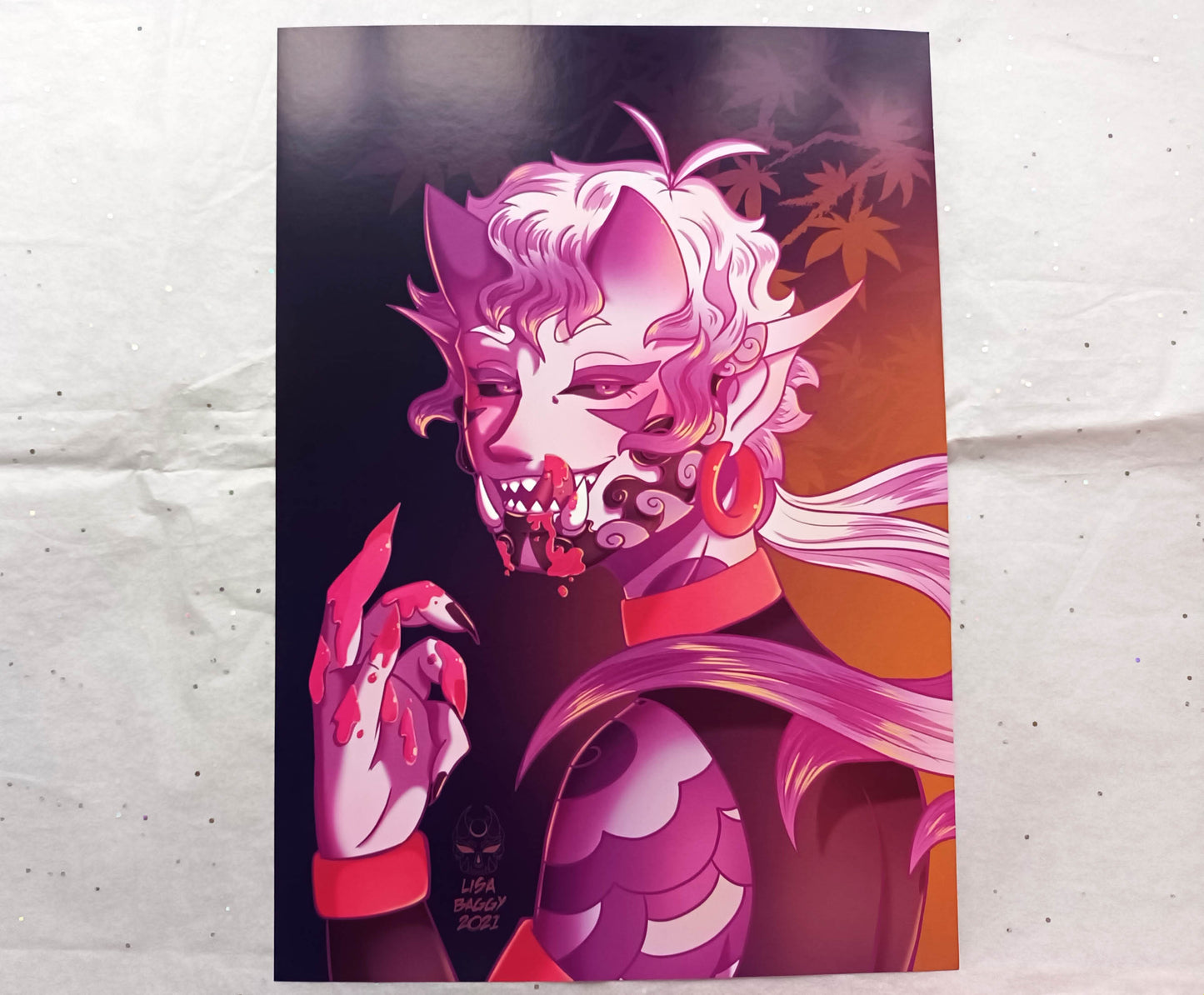 Art Prints A4 Oh! Hi Yokai! Kiku