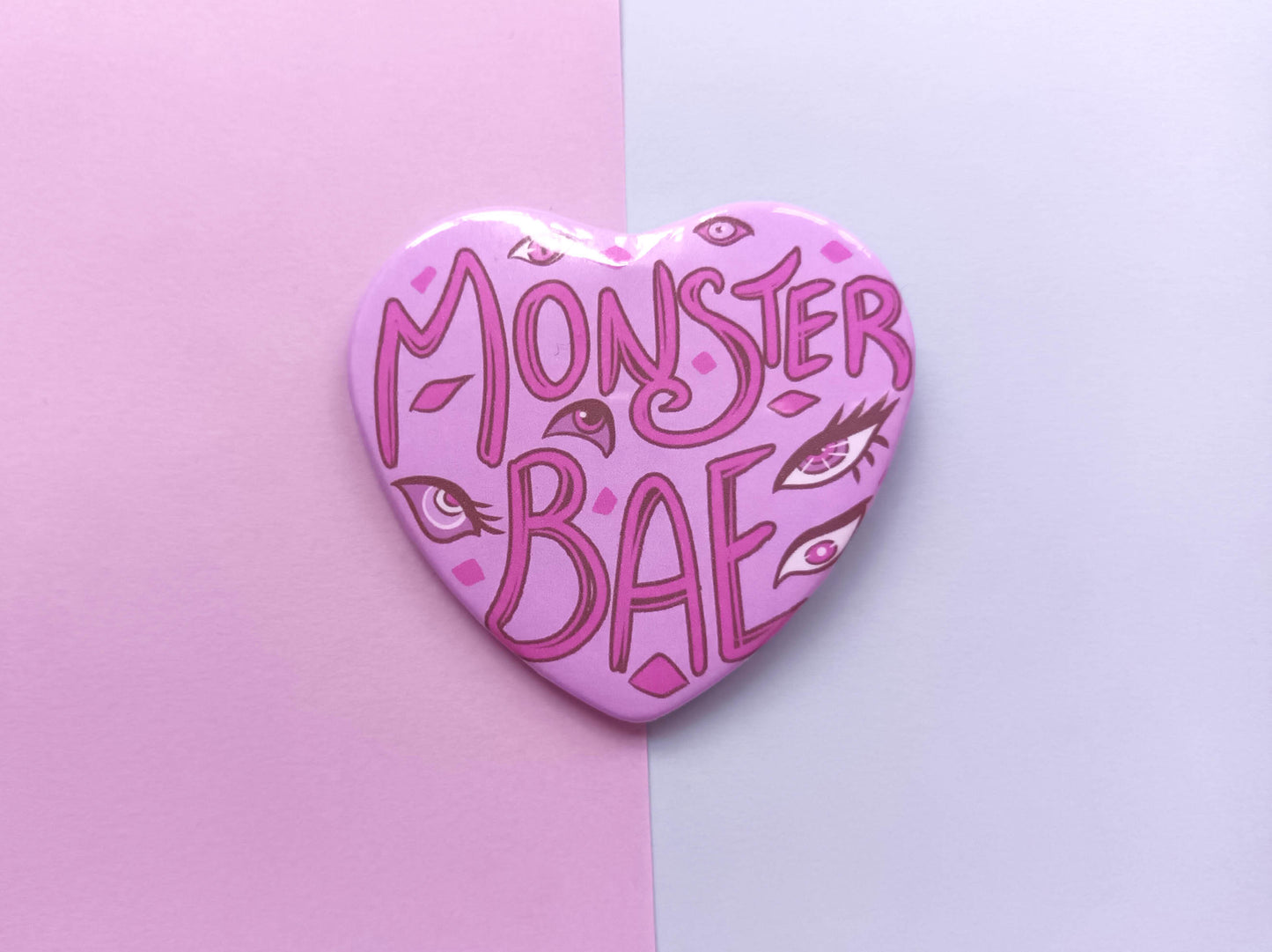 Large Heart Badges Monster Bae Holo Stars