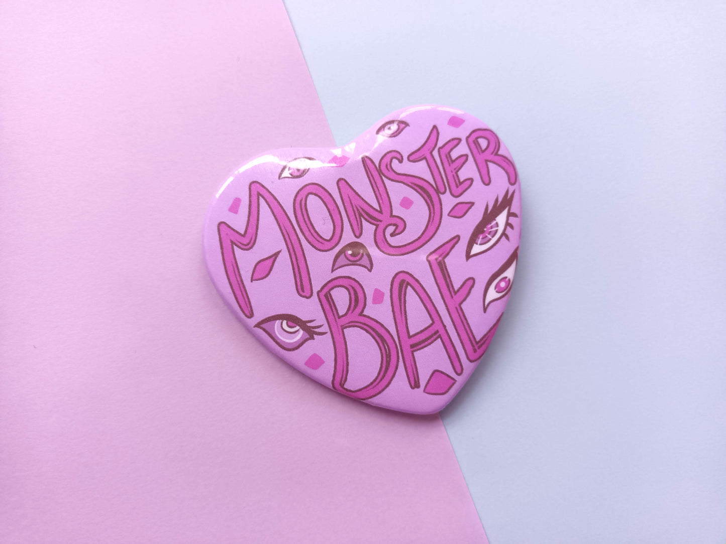 Large Heart Badges Monster Bae Holo Stars