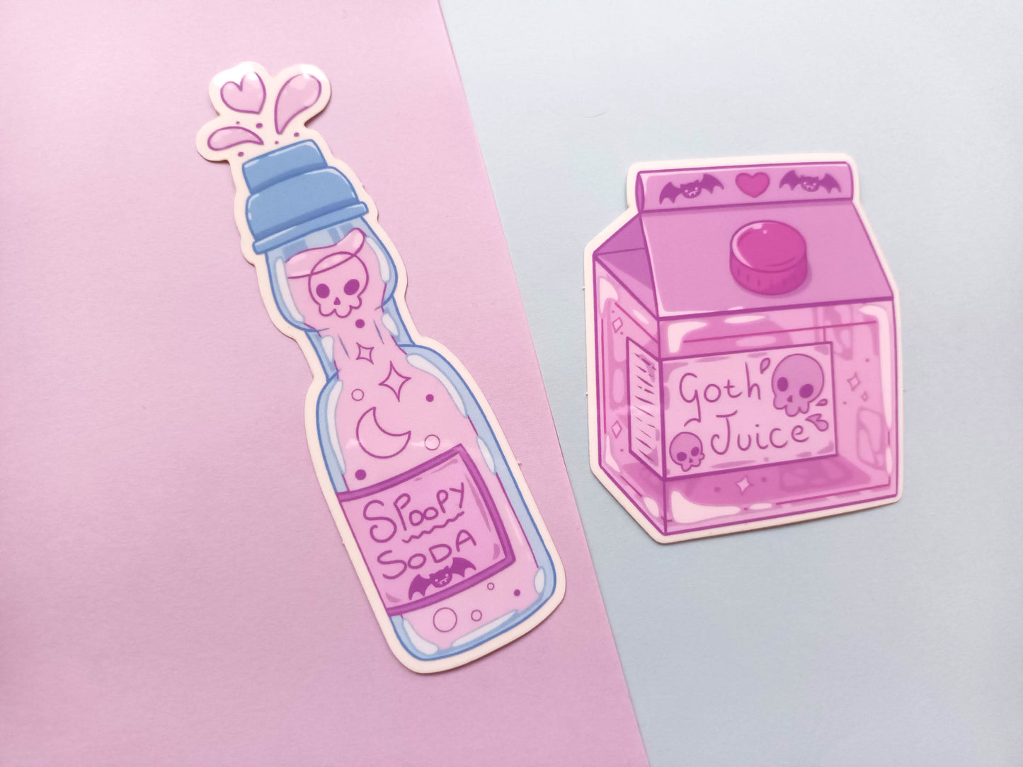 Goth Juice Spooky Soda Clear Vinyl Decorative Sticker