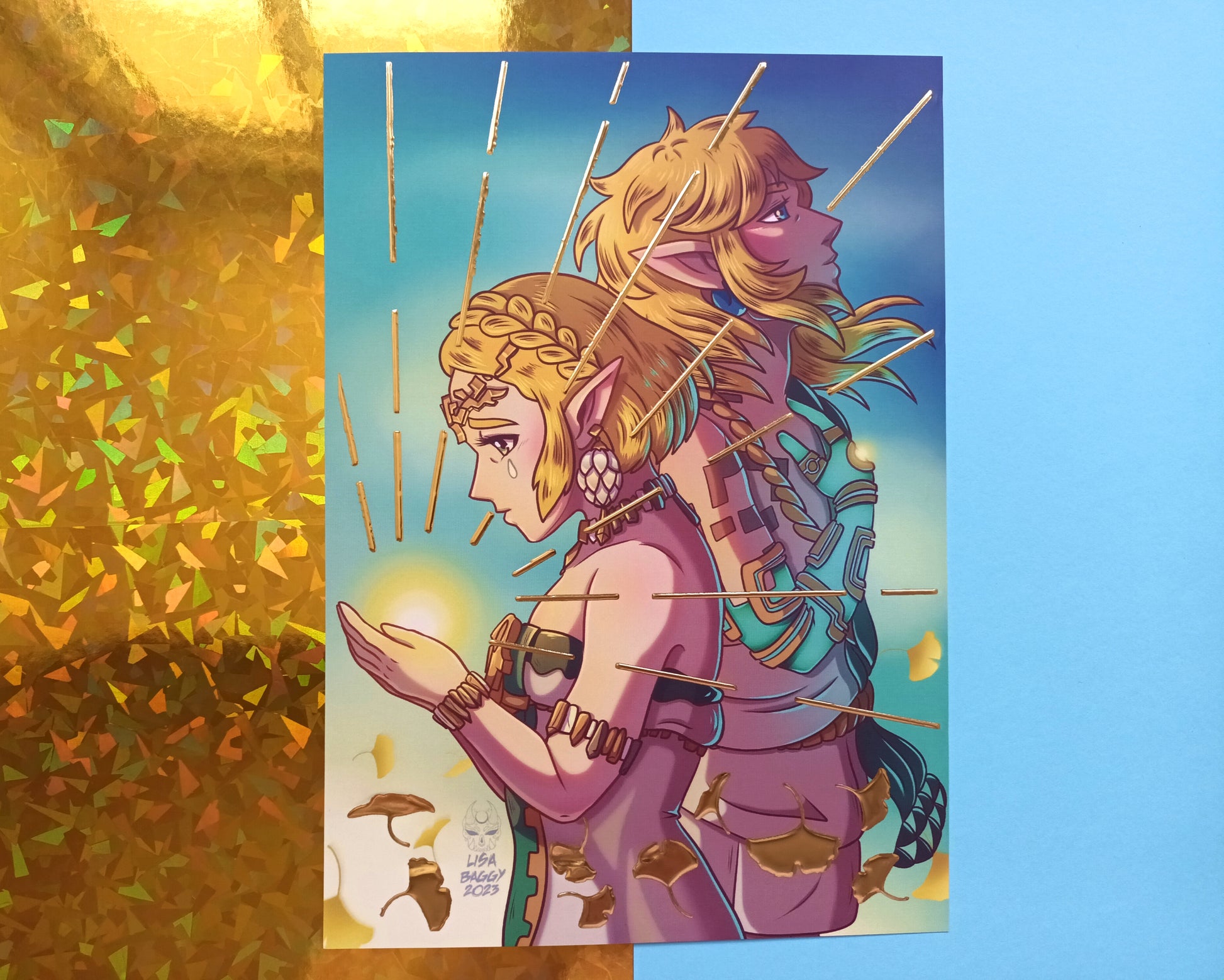 FOIL Art Prints A5 Zelda x Link TOTK – lisabaggy