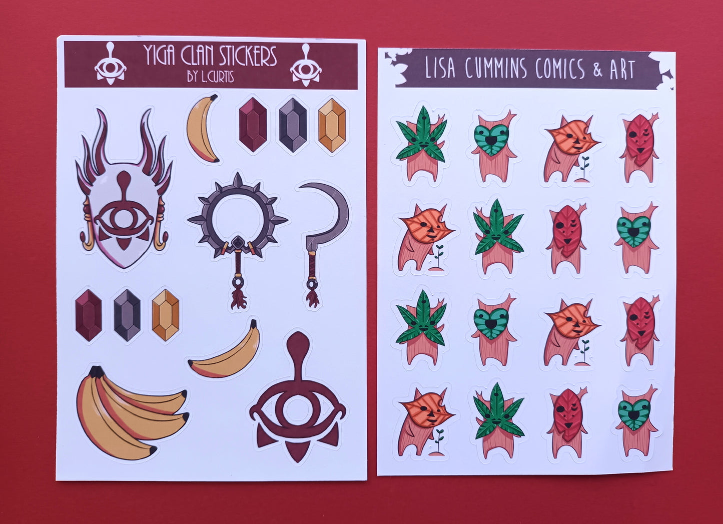 Vinyl LoZ Korok and Yiga Sticker Sheets