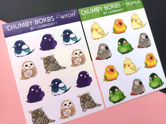 Vinyl Chumby Borbs Mini Sticker sheet