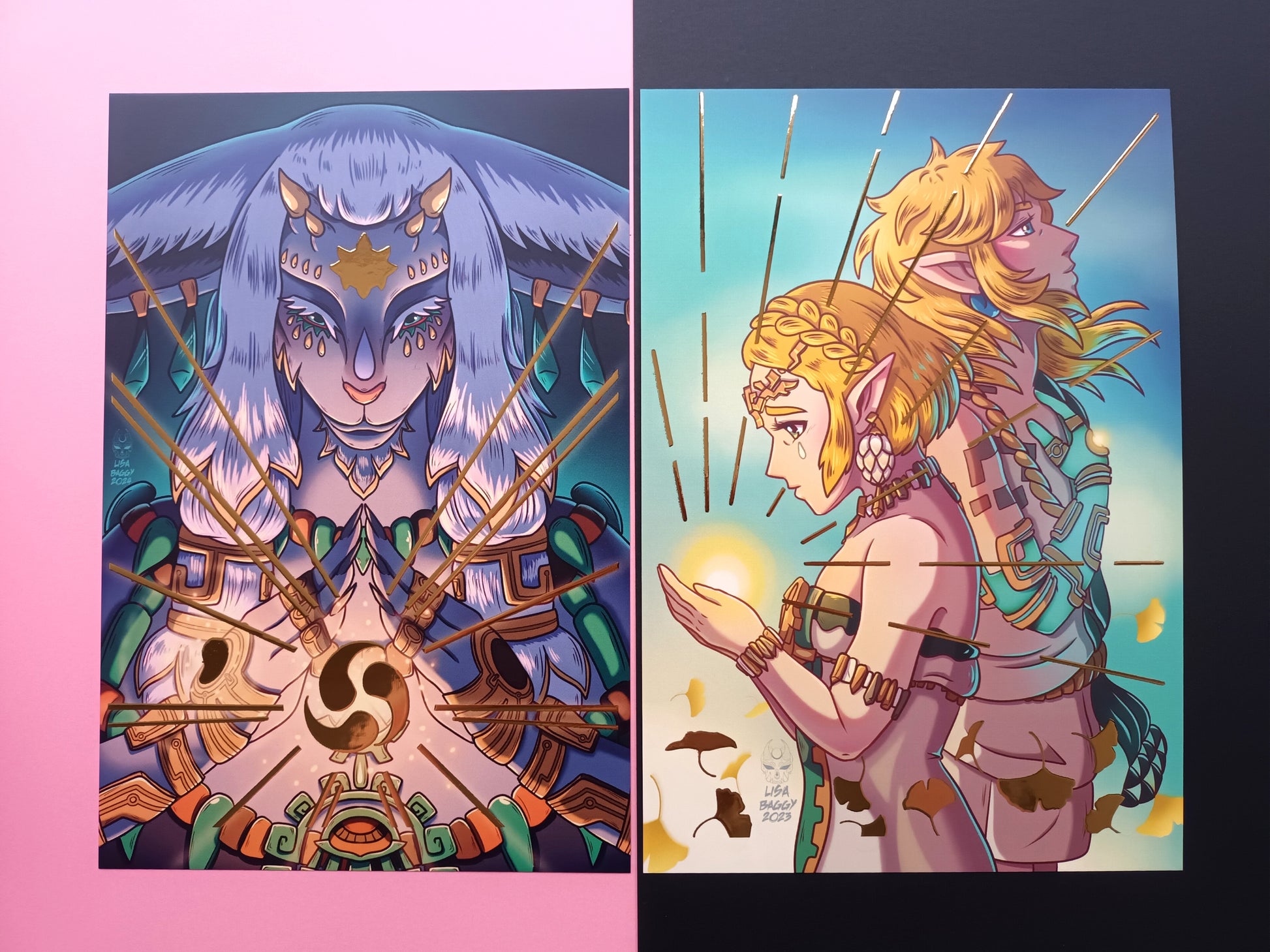 FOIL Art Prints A5 Zelda x Link TOTK – lisabaggy