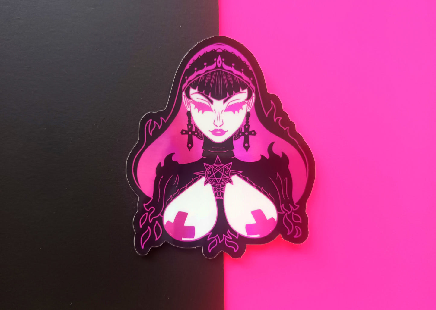 Holographic Vinyl Demon Sister Sticker