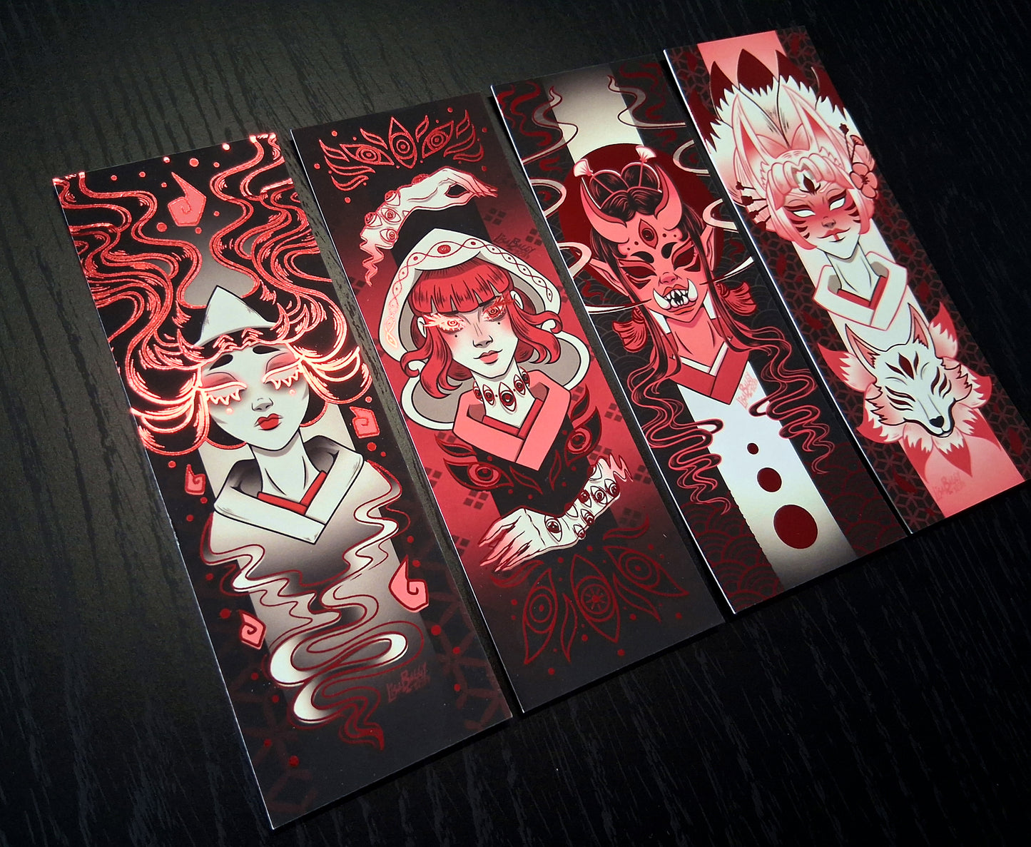 Yokai Red Foil Bookmarks