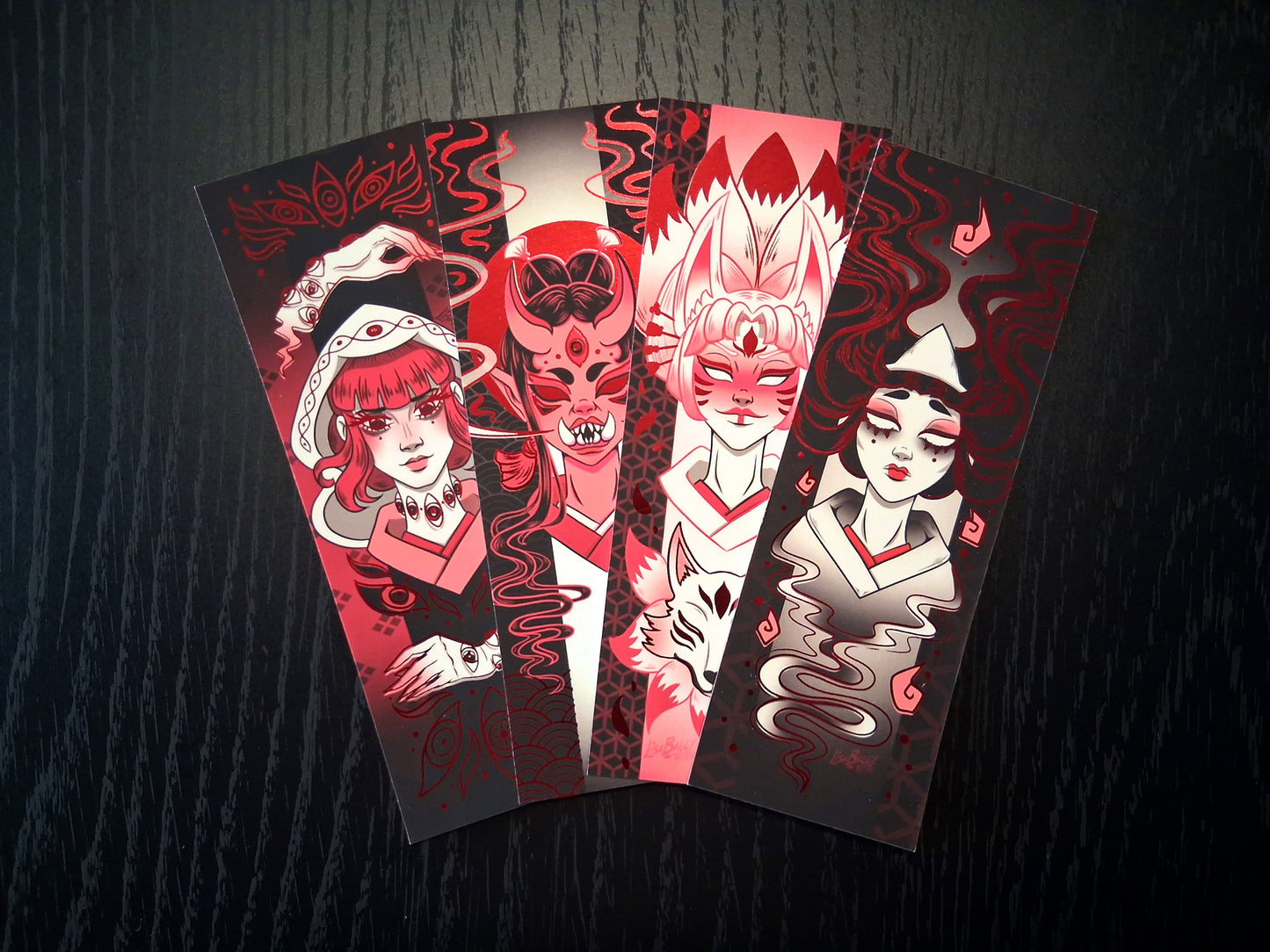 Yokai Red Foil Bookmarks